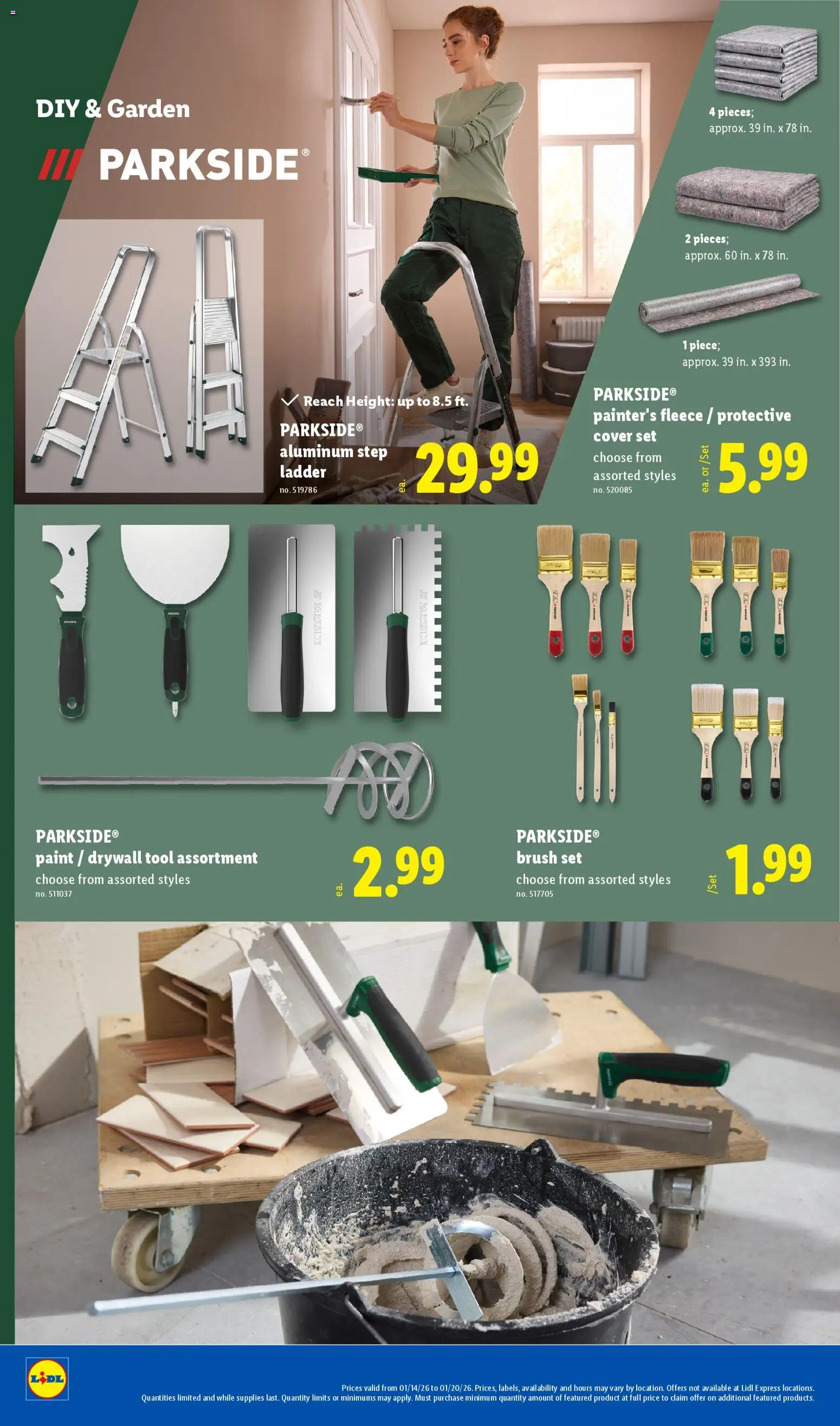 Lidl Weekly Ad - valid from 14.01.2026 | Page: 28 | Products: Ladder, Brush