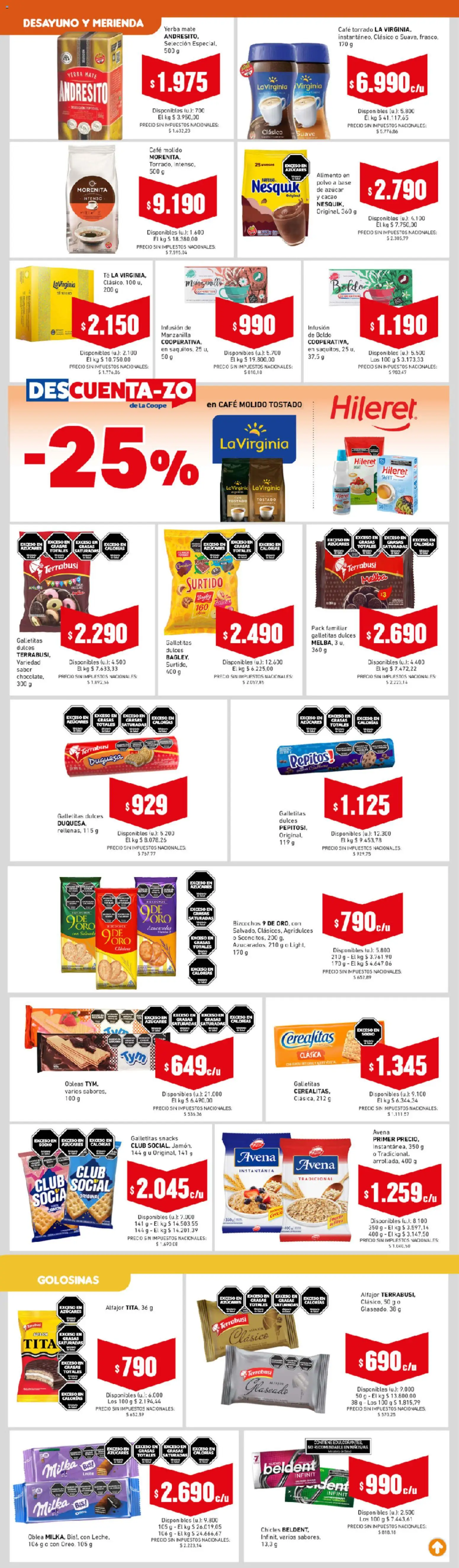 Cooperativa Obrera - Ahorrón │ válido desde el 12.03.2026 | Página: 2 | Productos: Mate, Chicles, Yerba, Bizcochos