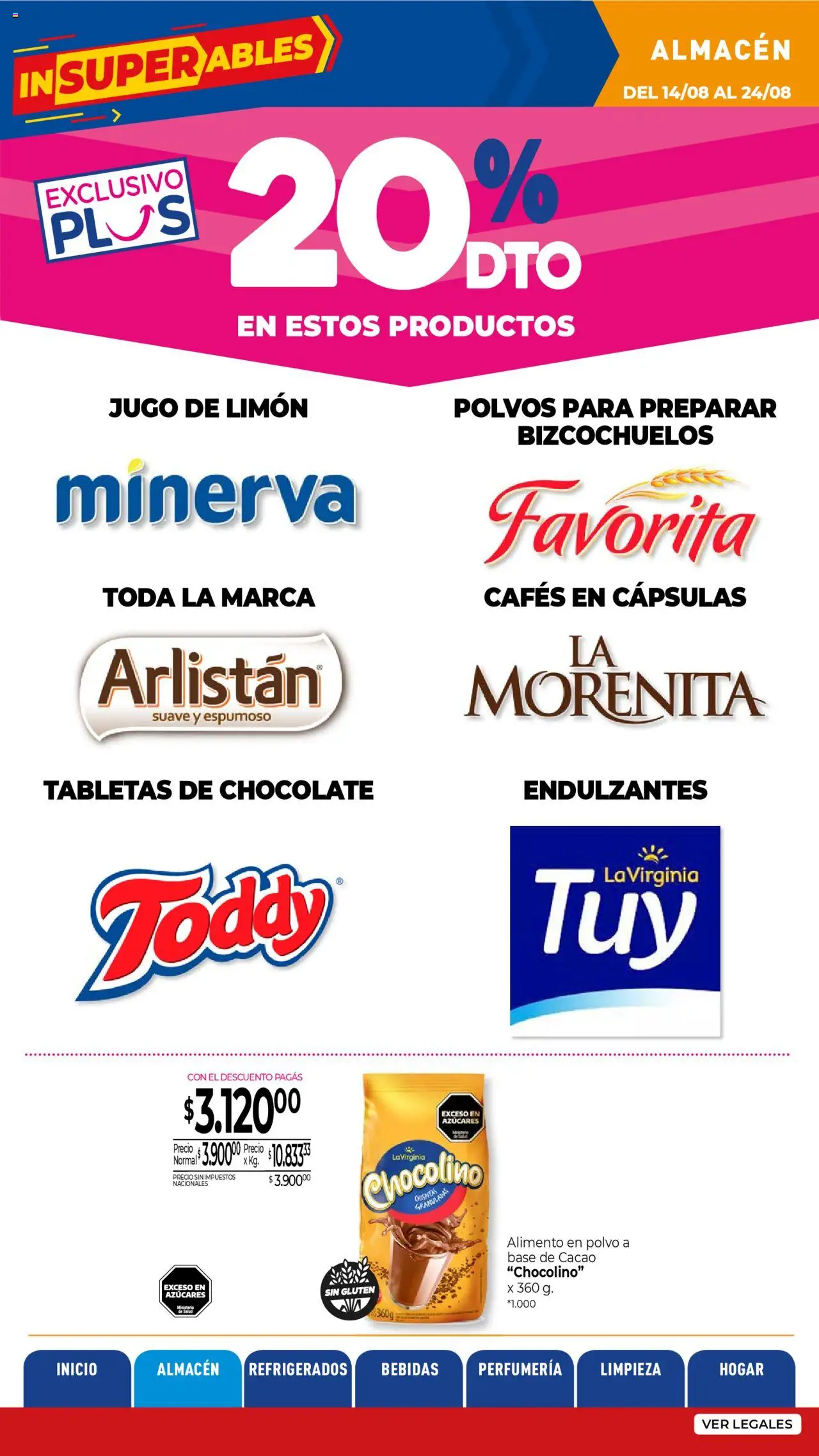 La Anonima - Insuperables - z5 │ válido desde el 14.08.2025 | Página: 12 | Productos: Limón, Chocolate, Jugo, Cacao