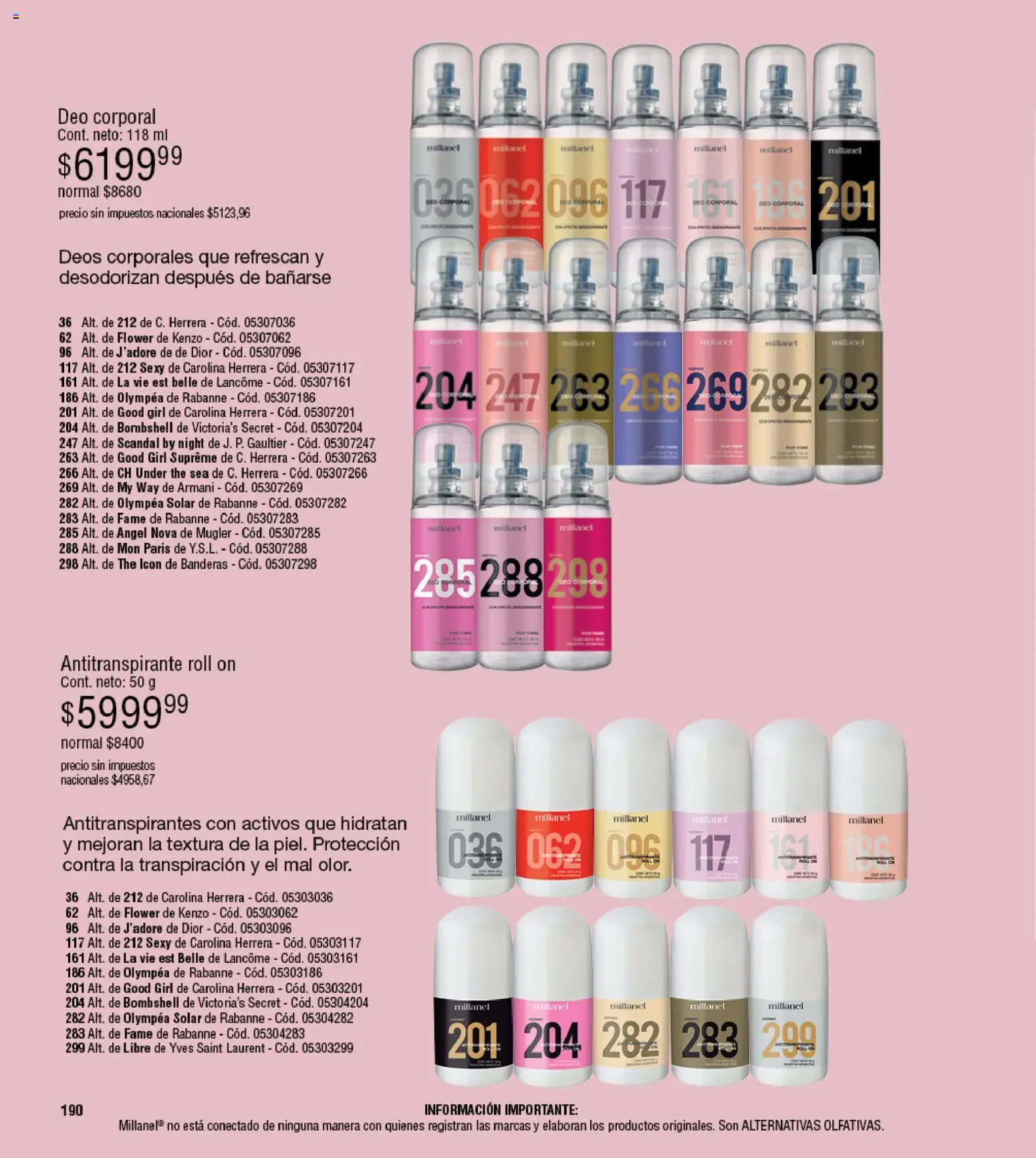 Millanel - Catálogo │ válido desde el 02.03.2026 | Página: 190 | Productos: Antitranspirante