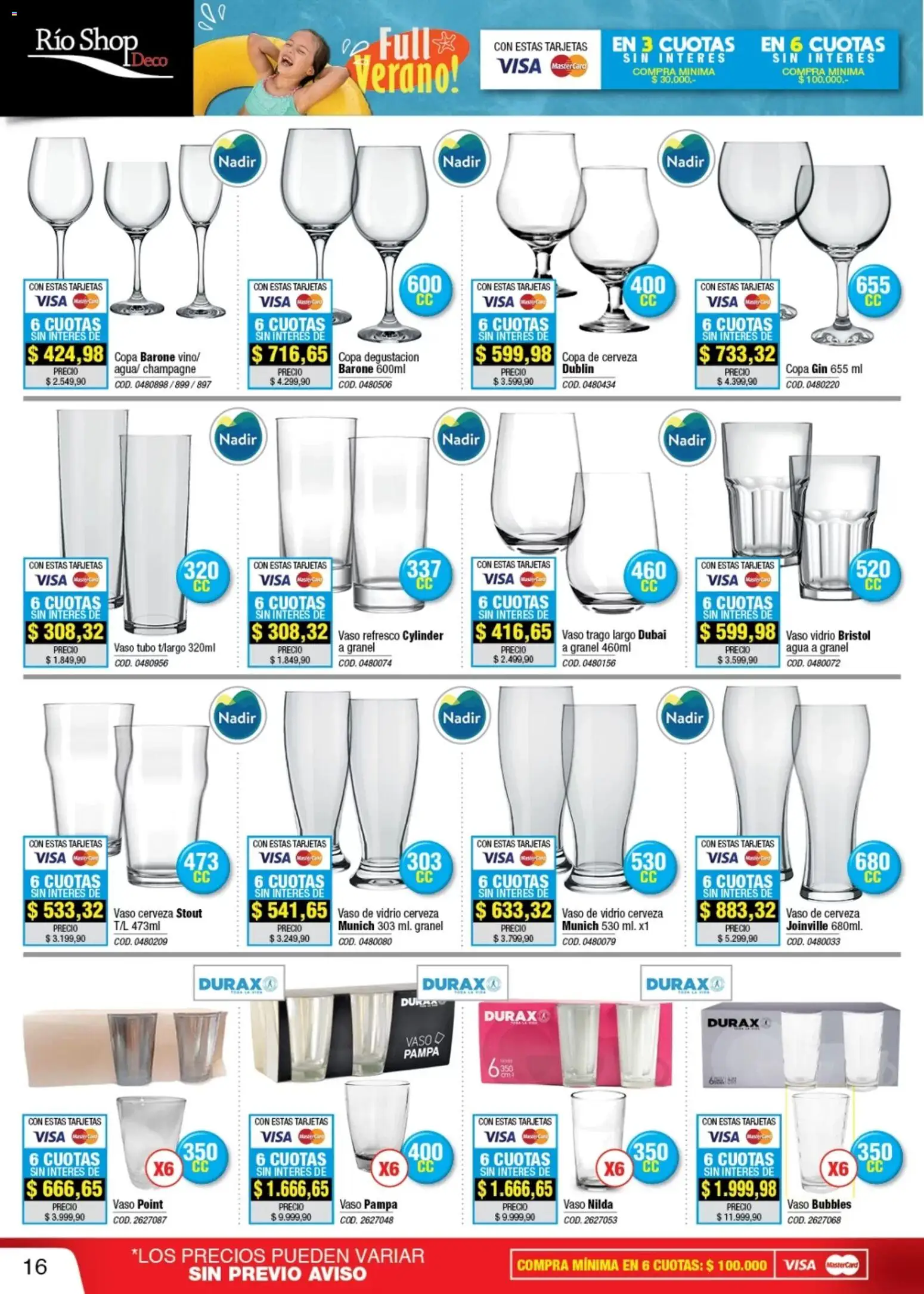 Río Shop Deco catálogo │ válido desde el 01.01.2026 | Página: 16 | Productos: Gin, Champagne, Agua, Cerveza