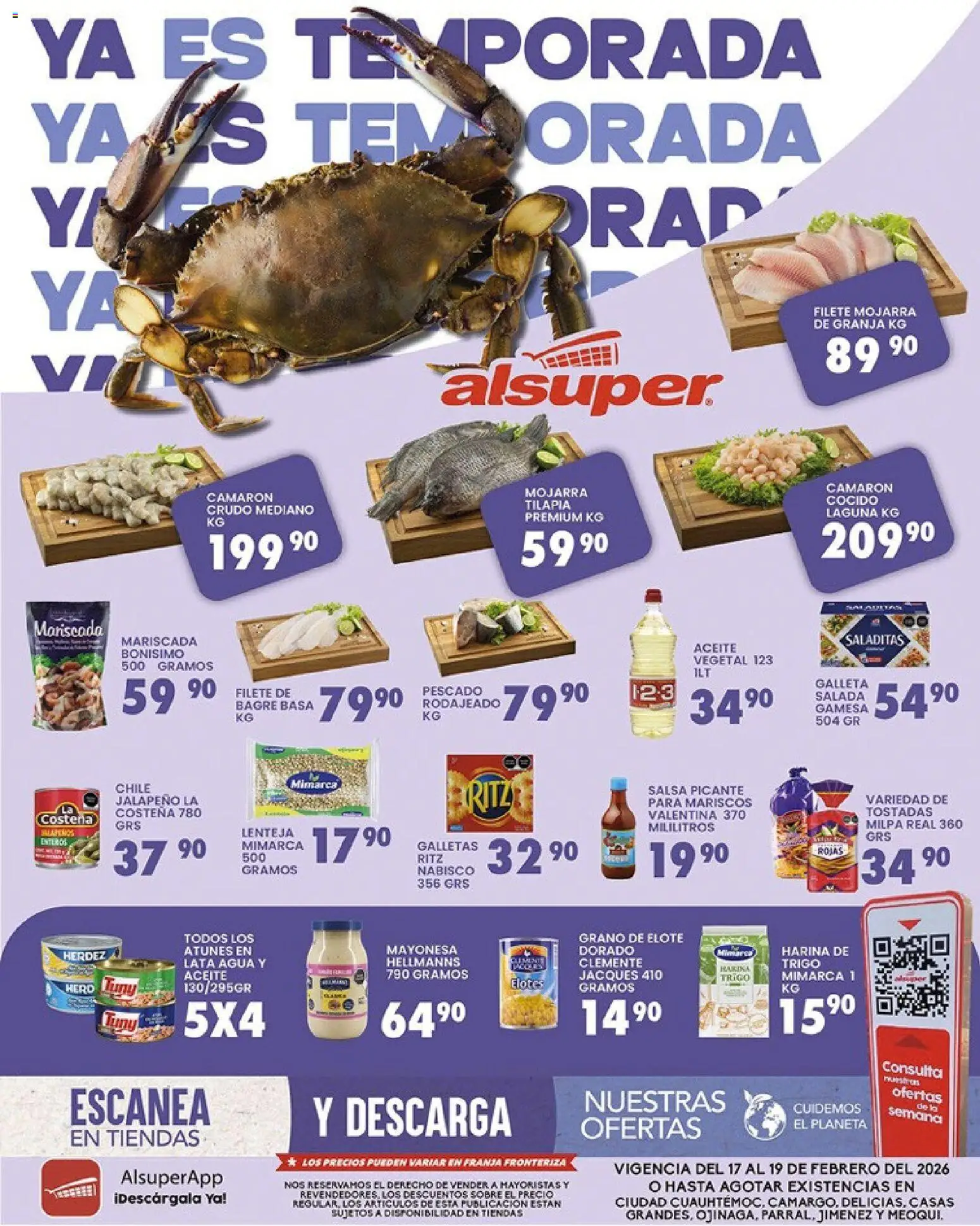 Nuevas ofertas de Alsuper válidas en toda la República Mexicana desde el 17.02.2026. ¡Encuentra las mejores ofertas en Alsuper folleto! | Página: 1 | Productos: Mayonesa, Agua, Aceite, Sobre