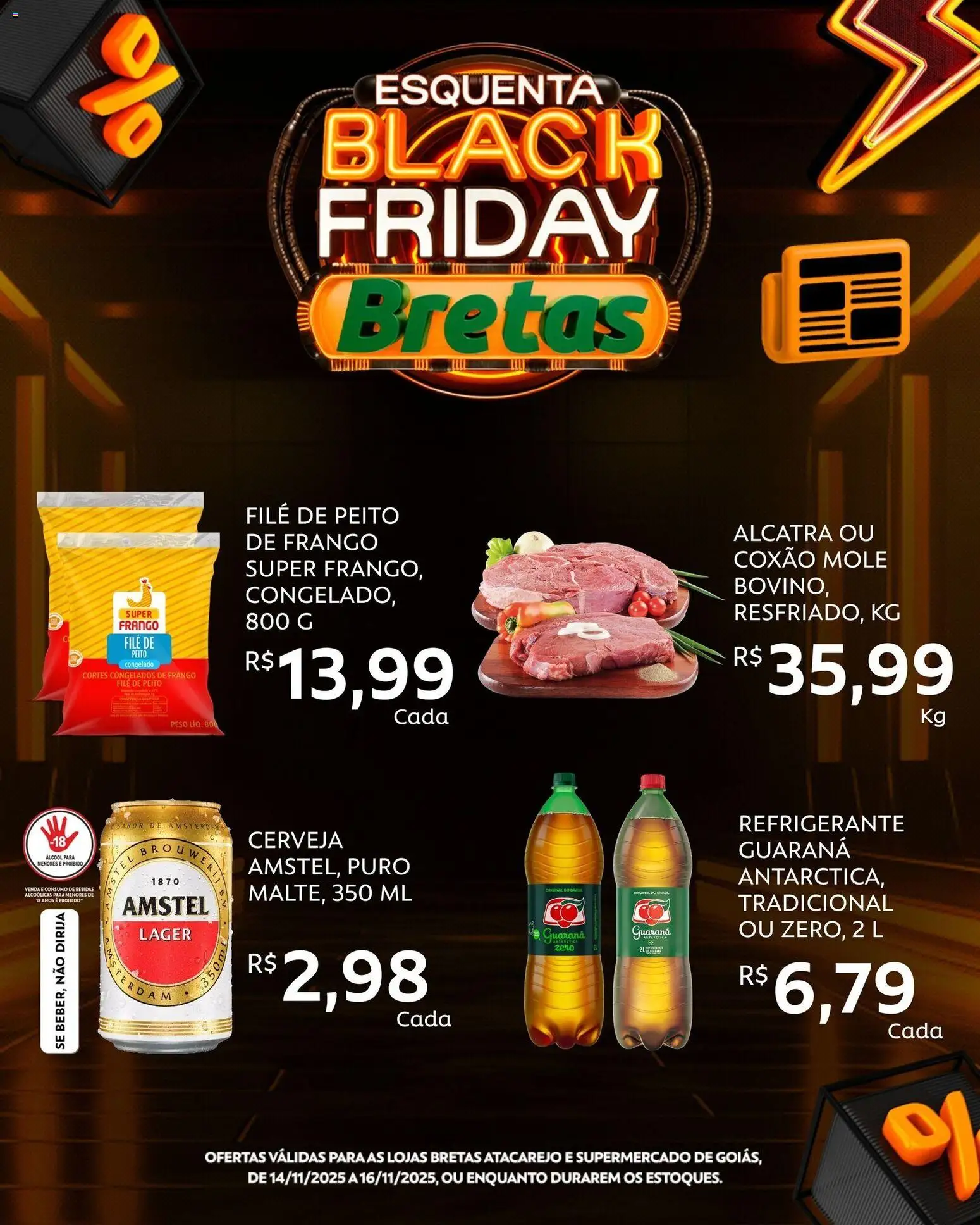 Bretas Folheto - válido de 14.11.2025 | Página: 1 | Produtos: Guaraná, Alcatra, Leite, Peito de frango