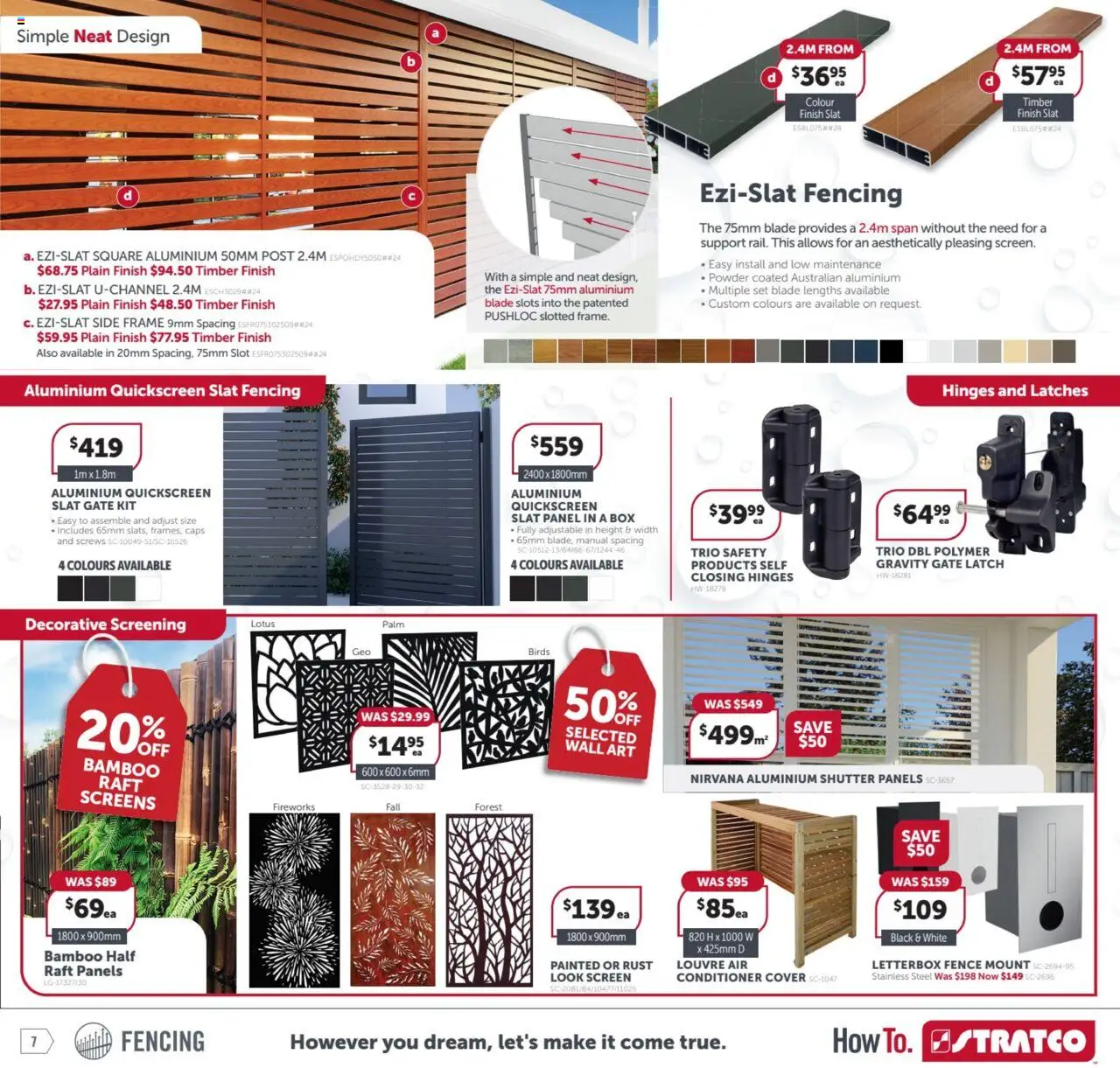 Stratco catalogue - valid from 08.08.2025 | Page: 7 | Products: Box, Fence, Conditioner, Screen