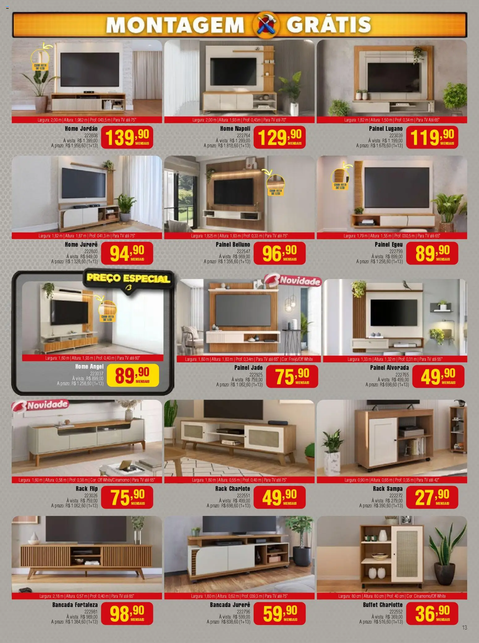 Berlanda Folheto - válido de 01.11.2025 | Página: 13 | Produtos: Bancada, Tv, Rack