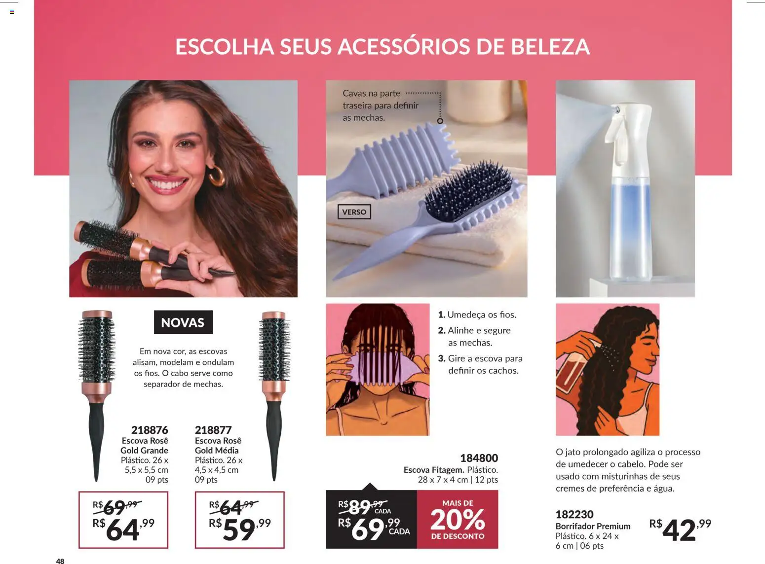 Avon Folheto - válido de 18.02.2026 | Página: 48 | Produtos: Escova, Cabo