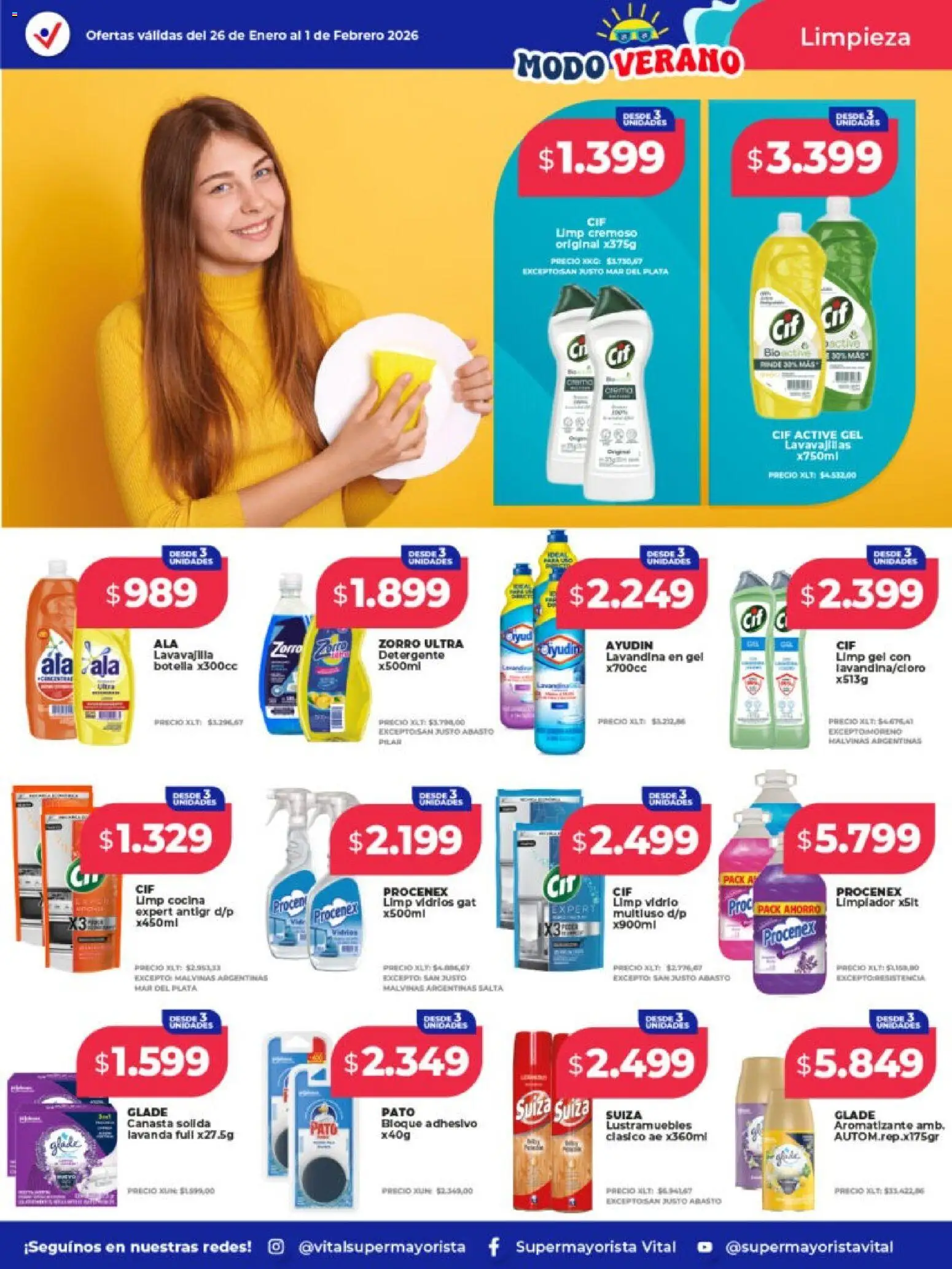 Vital - Ofertas -  Bahía Blanca │ válido desde el 26.01.2026 | Página: 6 | Productos: Lustramuebles, Cocina, Lavavajillas, Canasta