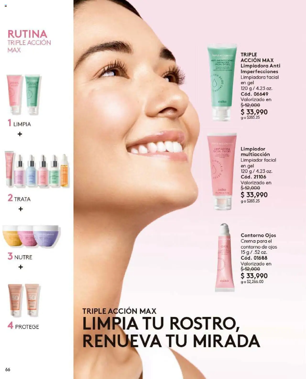 Ésika revista - valida desde el 24.09.2025 | Página: 66 | Productos: Limpiador, Limpiador facial, Contorno, Contorno de ojos