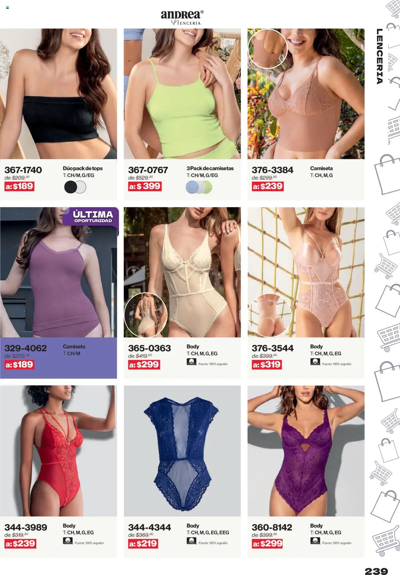 Nuevas ofertas de Andrea válidas en toda la República Mexicana desde el 10.08.2025. ¡Encuentra las mejores ofertas en Andrea - Catálogo Outlet! | Página: 239 | Productos: Algodón, Body, Lenceria, Camiseta