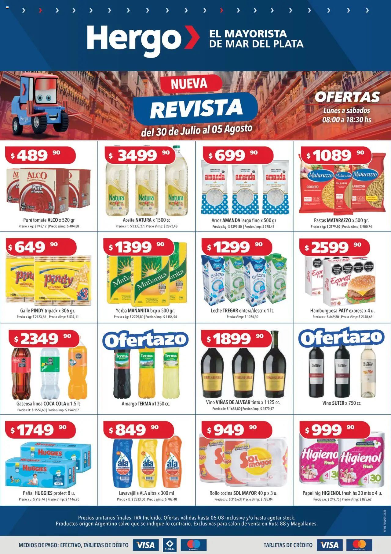 Hergo catálogo │ válido desde el 31.07.2025 | Página: 1 | Productos: Galletitas, Tomate, Leche, Arroz