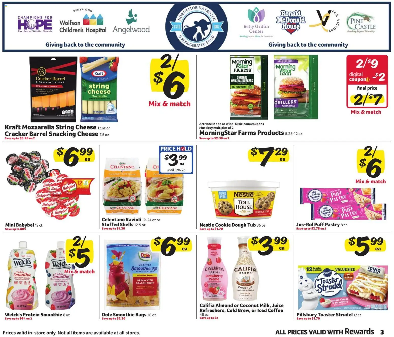 Winn Dixie In-Store Flyer - valid from 14.01.2026 | Page: 3 | Products: Cheese, Coffee, Juice, Cap