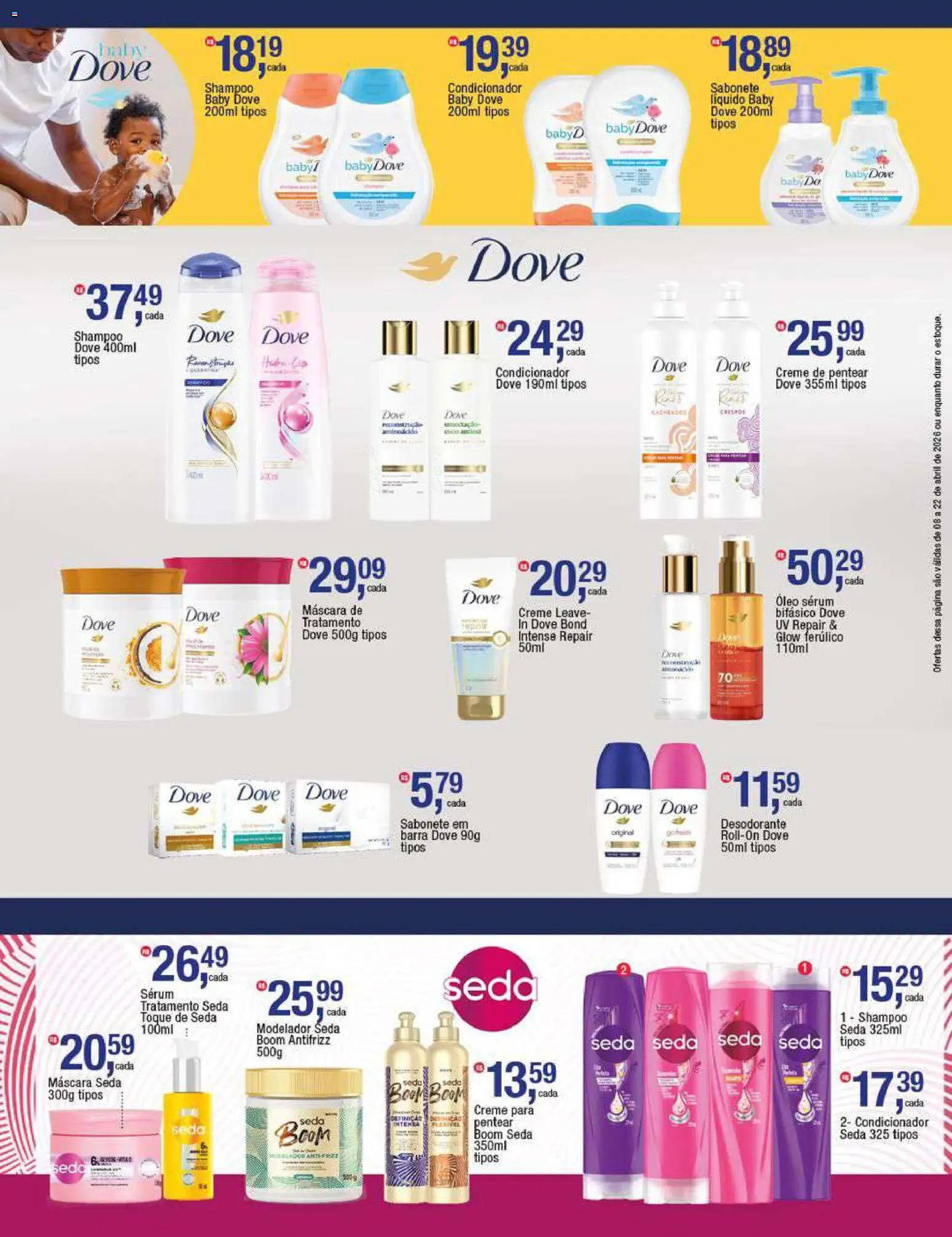 Frangolândia Folheto - válido de 08.04.2026 | Página: 7 | Produtos: Condicionador, Óleo, Creme, Dove