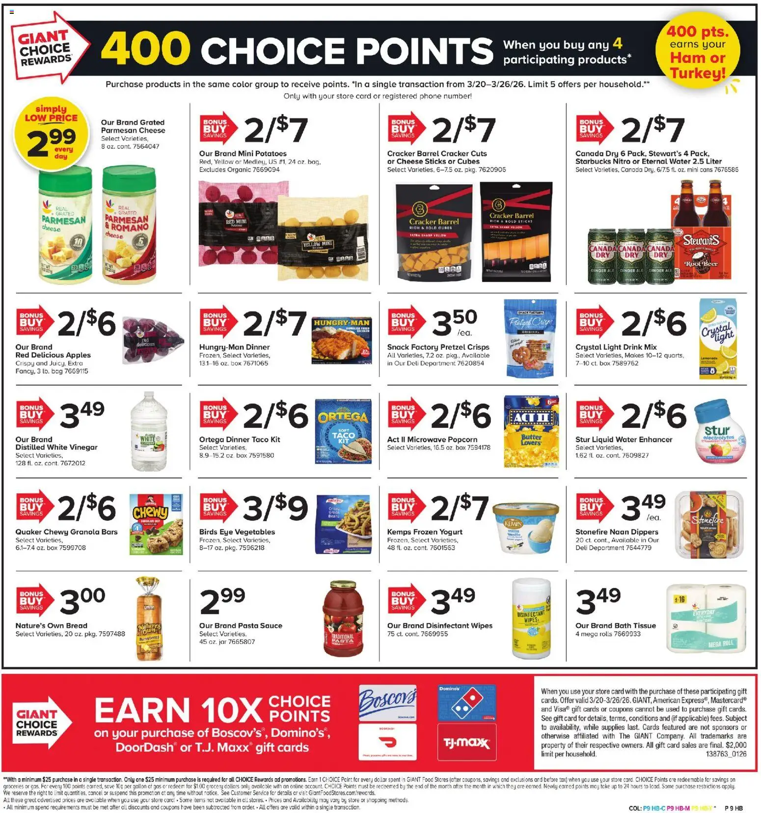Giant Weekly Ad - valid from 20.03.2026 | Page: 8 | Products: Butter, Ham, Sauce, Bag