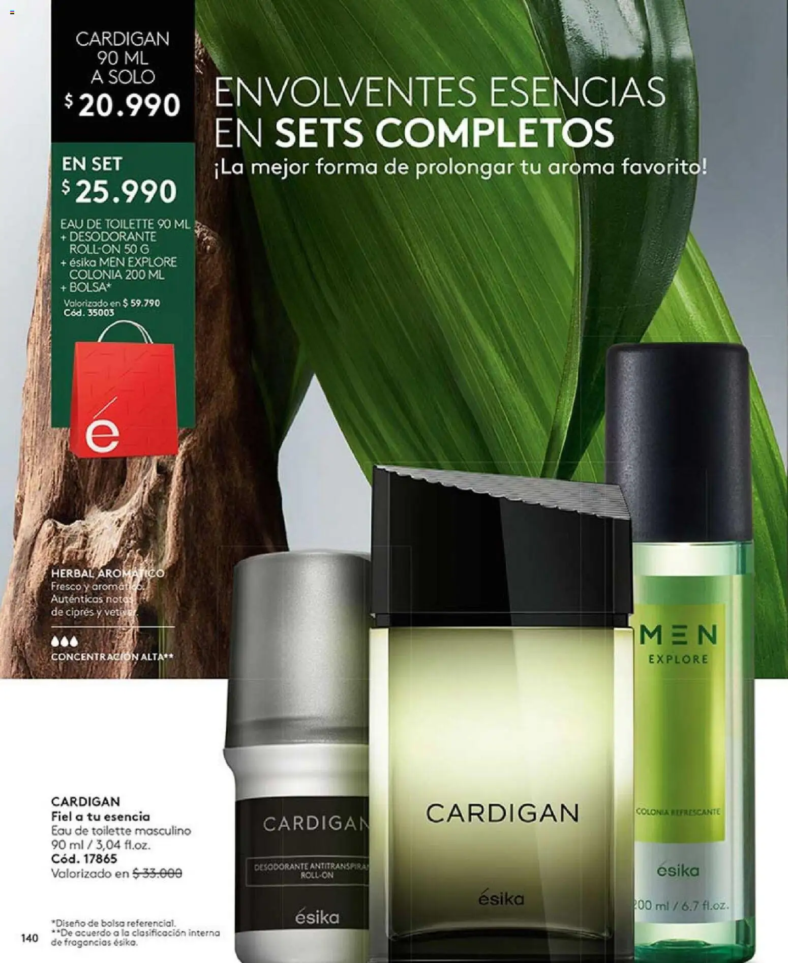 Catálogo Ésika Campaña 1 │ válido desde el 01.01.2026 | Página: 140 | Productos: Esencias, Eau de toilette, Cardigan, Desodorante