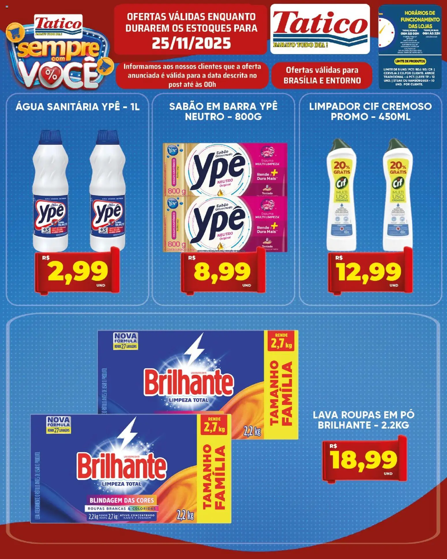 Tatico Folheto - válido de 25.11.2025 | Página: 15 | Produtos: Pó, Arroz, Hambúrguer, Água sanitária