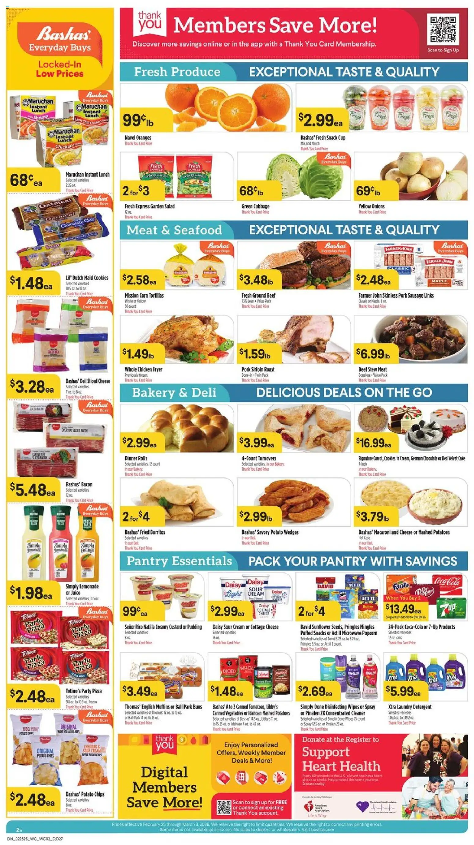 Basha's Dine - valid from 25.02.2026 | Page: 2 | Products: Bakery, Corn, Cheese, Seafood