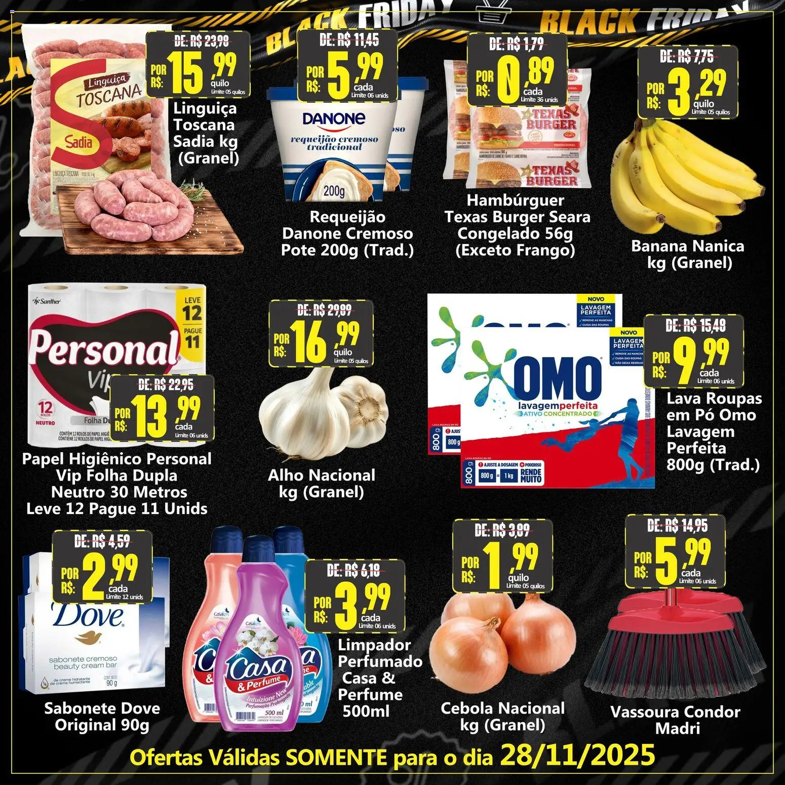 Big Supermercados Folheto - válido de 28.11.2025 | Página: 3 | Produtos: Perfume, Pó, Hambúrguer, Requeijão