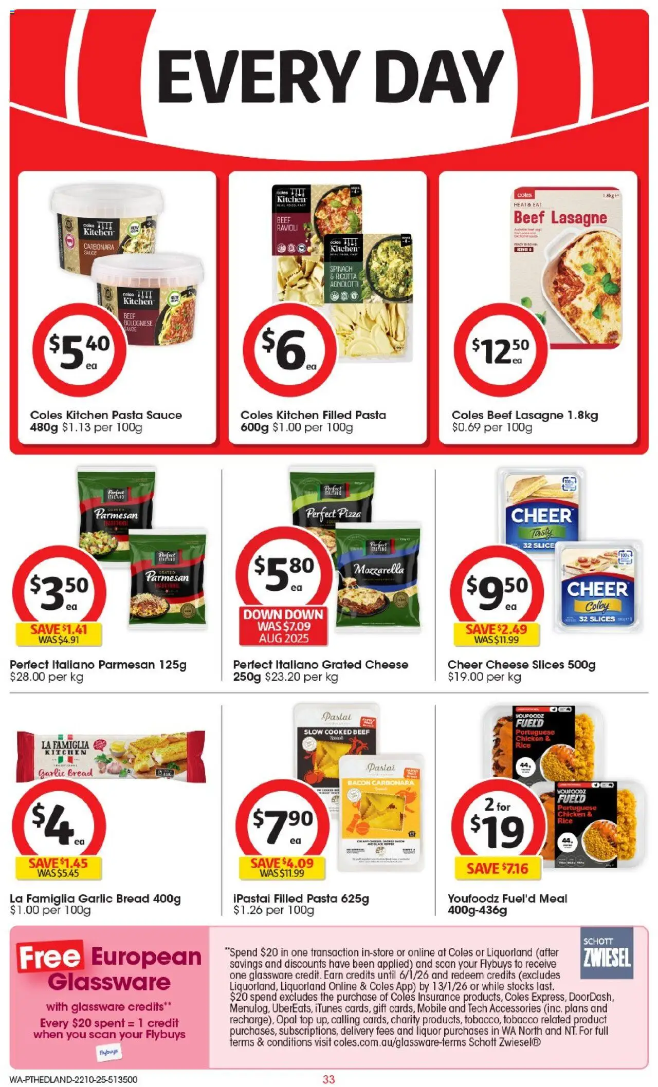 Coles catalogue - valid from 22.10.2025 | Page: 34 | Products: Bacon, Pizza, Pasta, Spinach
