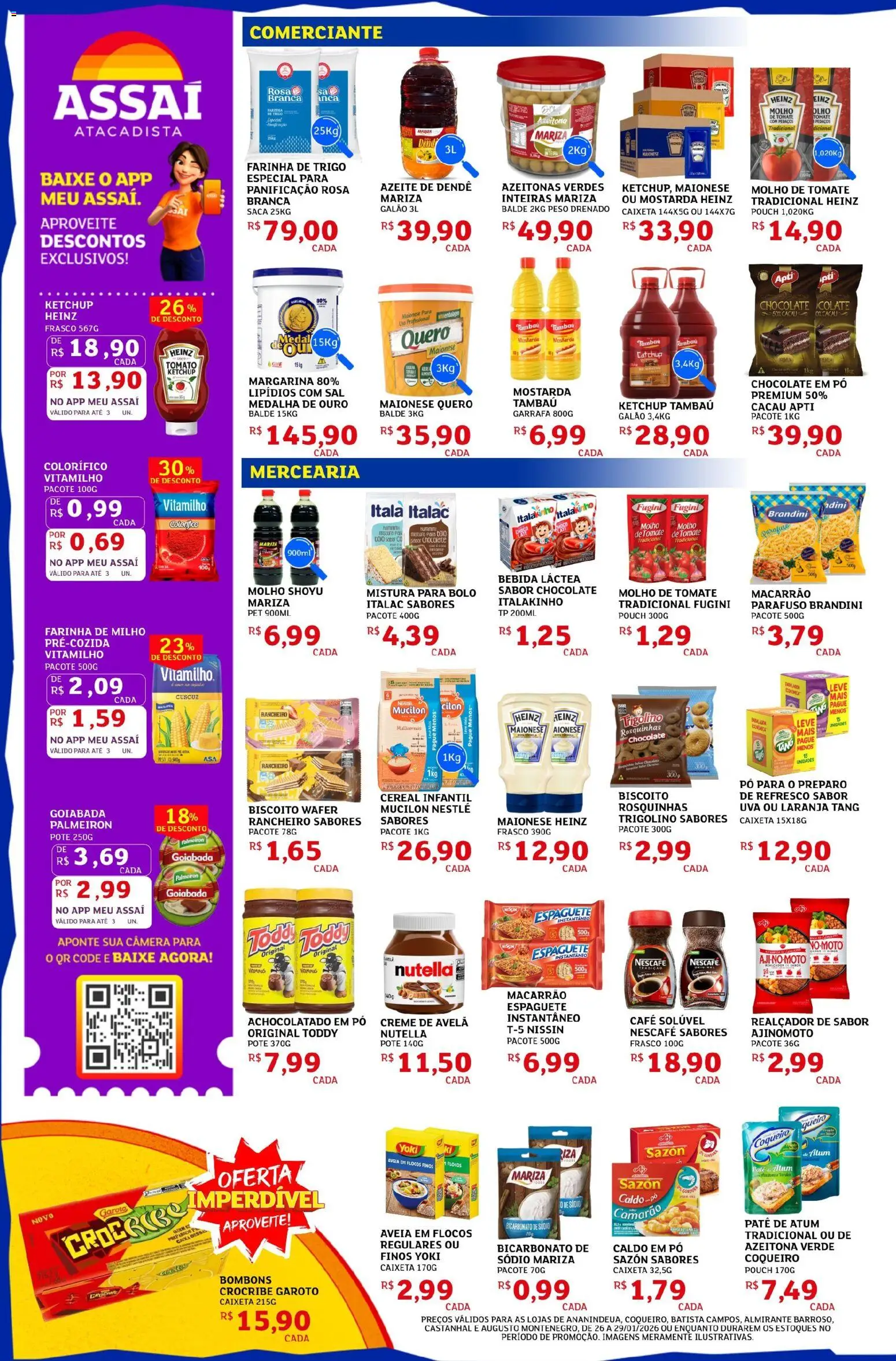 Assaí Atacadista Folheto - válido de 26.01.2026 | Página: 2 | Produtos: Azeitonas, Chocolate, Azeite, Goiabada