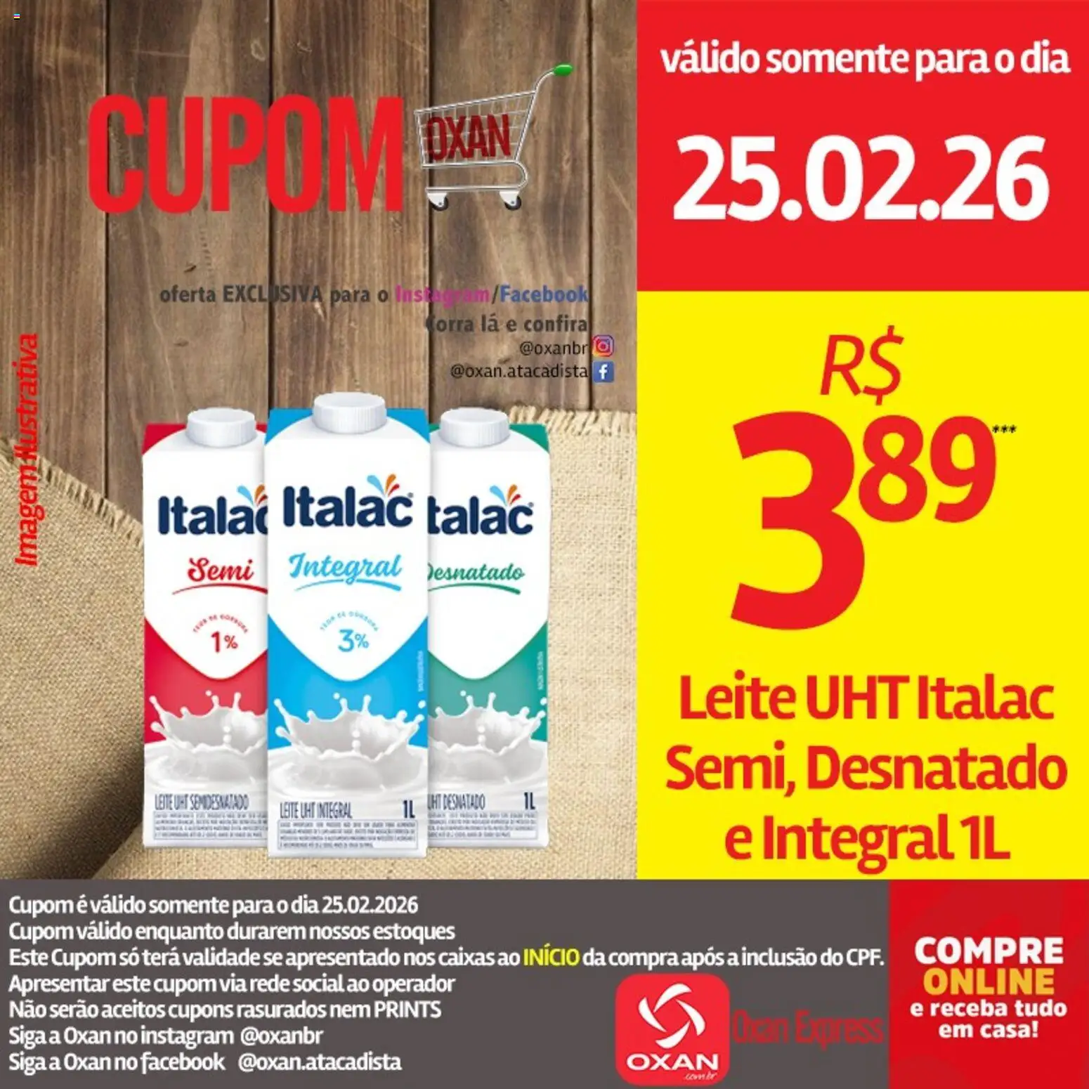 Oxan Atacadista Folheto - válido de 25.02.2026 | Página: 15 | Produtos: Leite
