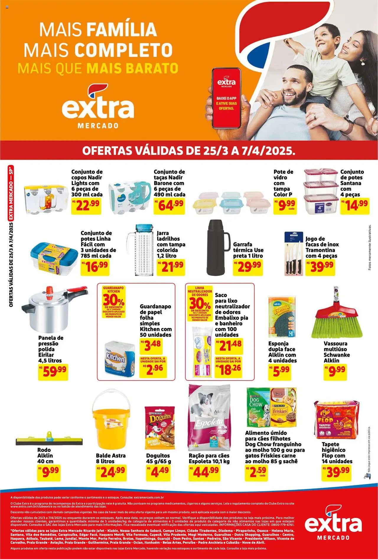 Extra Folheto - válido de 15.07.2025 | Página: 1 | Produtos: Taças, Tapete, Carne, Vassoura