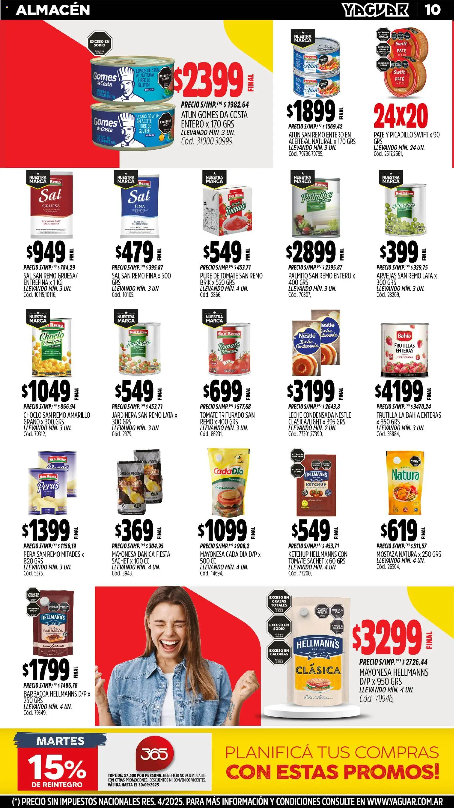 Yaguar - San Juan │ válido desde el 27.10.2025 | Página: 10 | Productos: Frutilla, Mostaza, Tomate, Picadillo