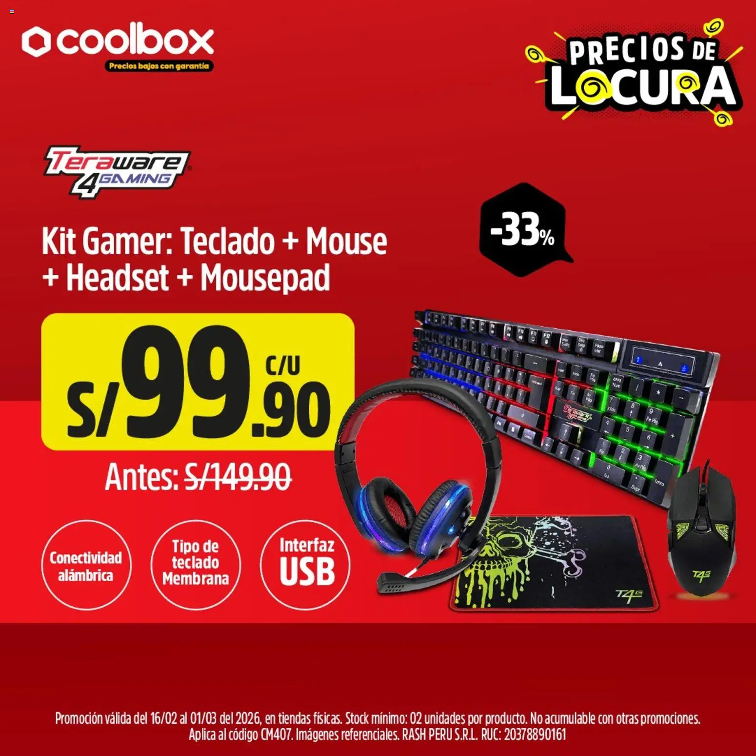 Catálogo Coolbox válido desde 16.02.2026 | Página: 3 | Productos: Mouse, Teclado