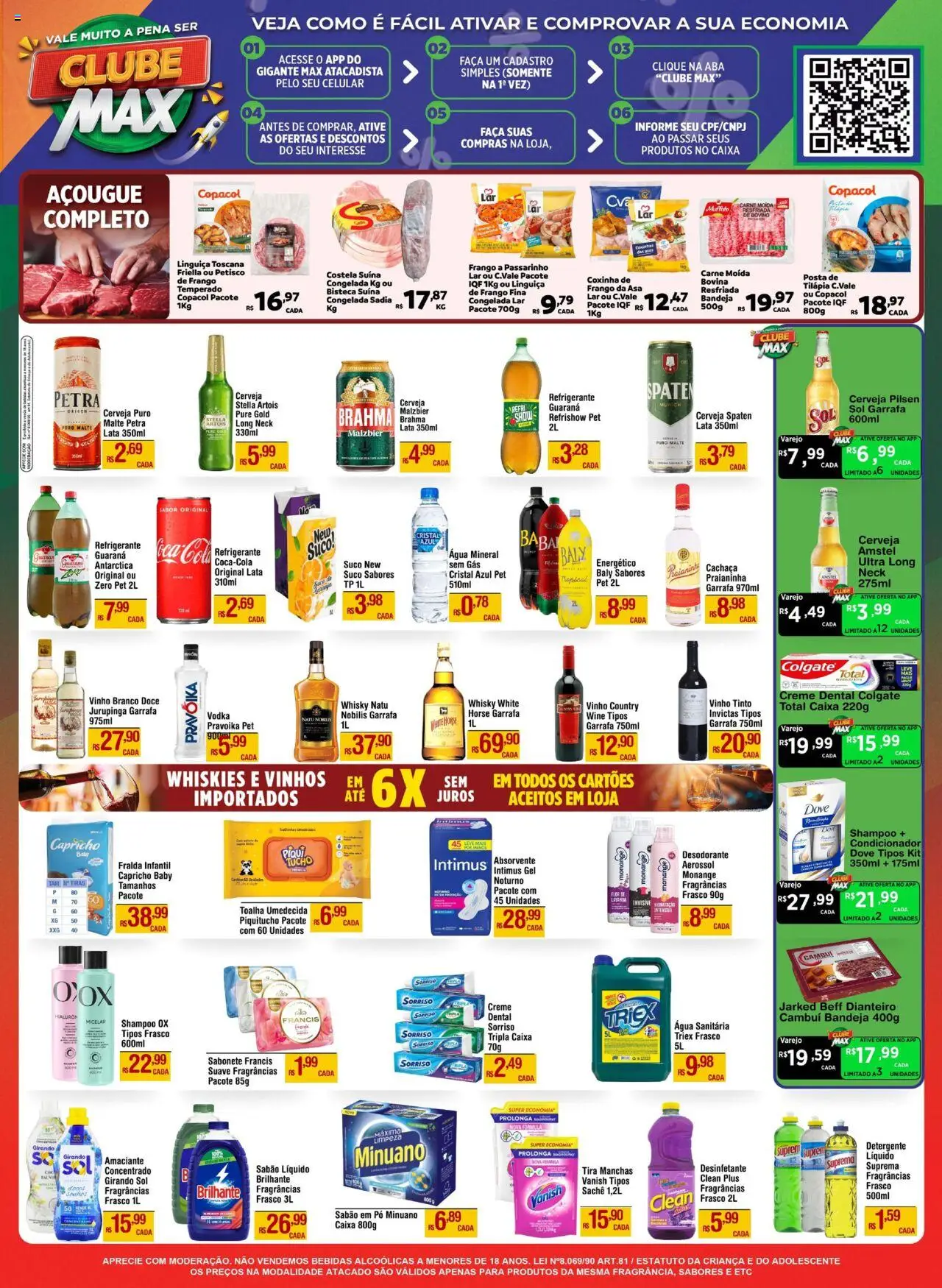 Max Atacadista Folheto - válido de 18.08.2025 | Página: 3 | Produtos: Suco, Sabonete, Refrigerante, Carne moída