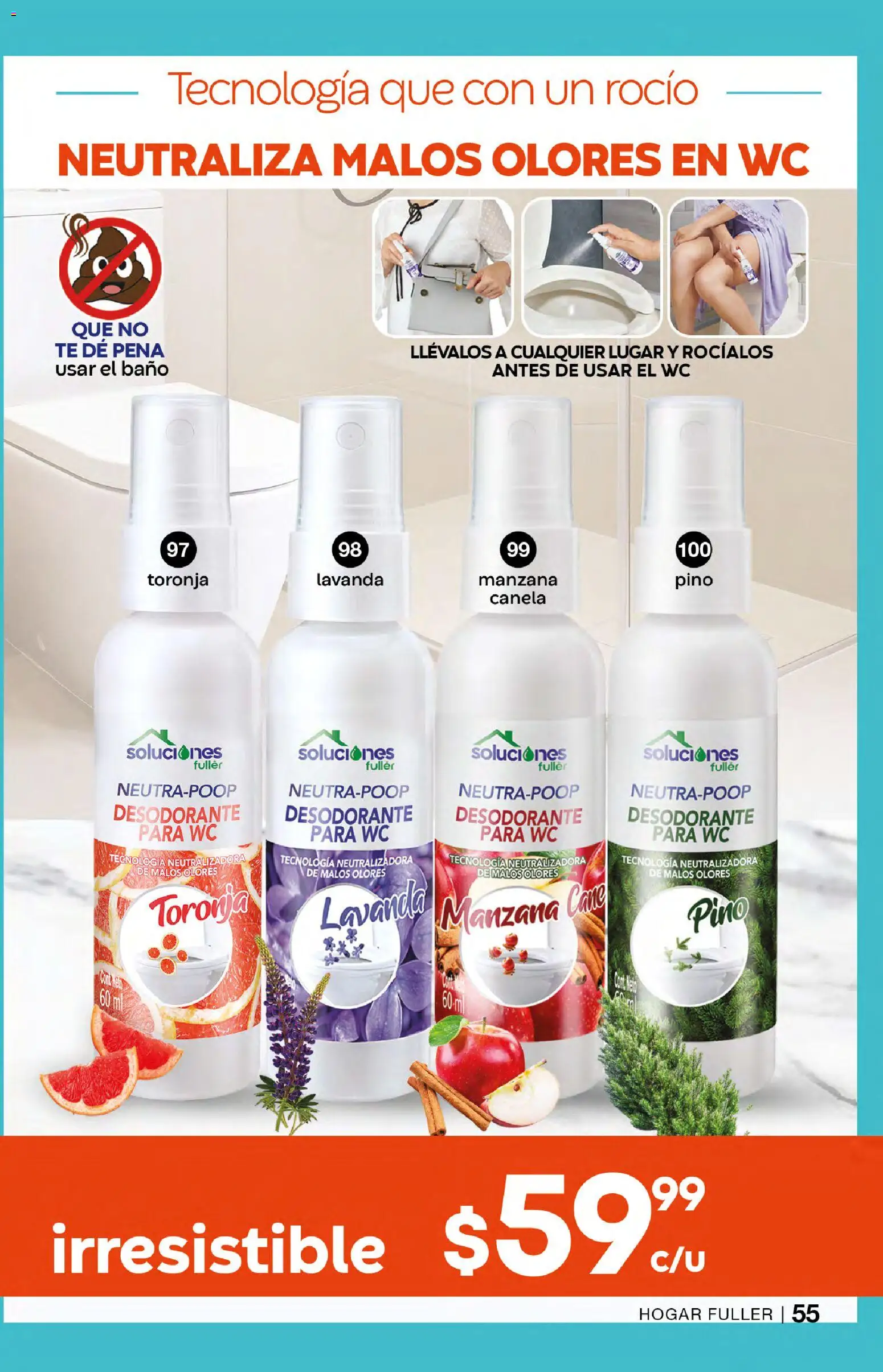 Nuevas ofertas de Fuller válidas en toda la República Mexicana desde el 21.01.2026. ¡Encuentra las mejores ofertas en Fuller campaña 21 2026! | Página: 55 | Productos: Desodorante, Toronja, Wc, Té