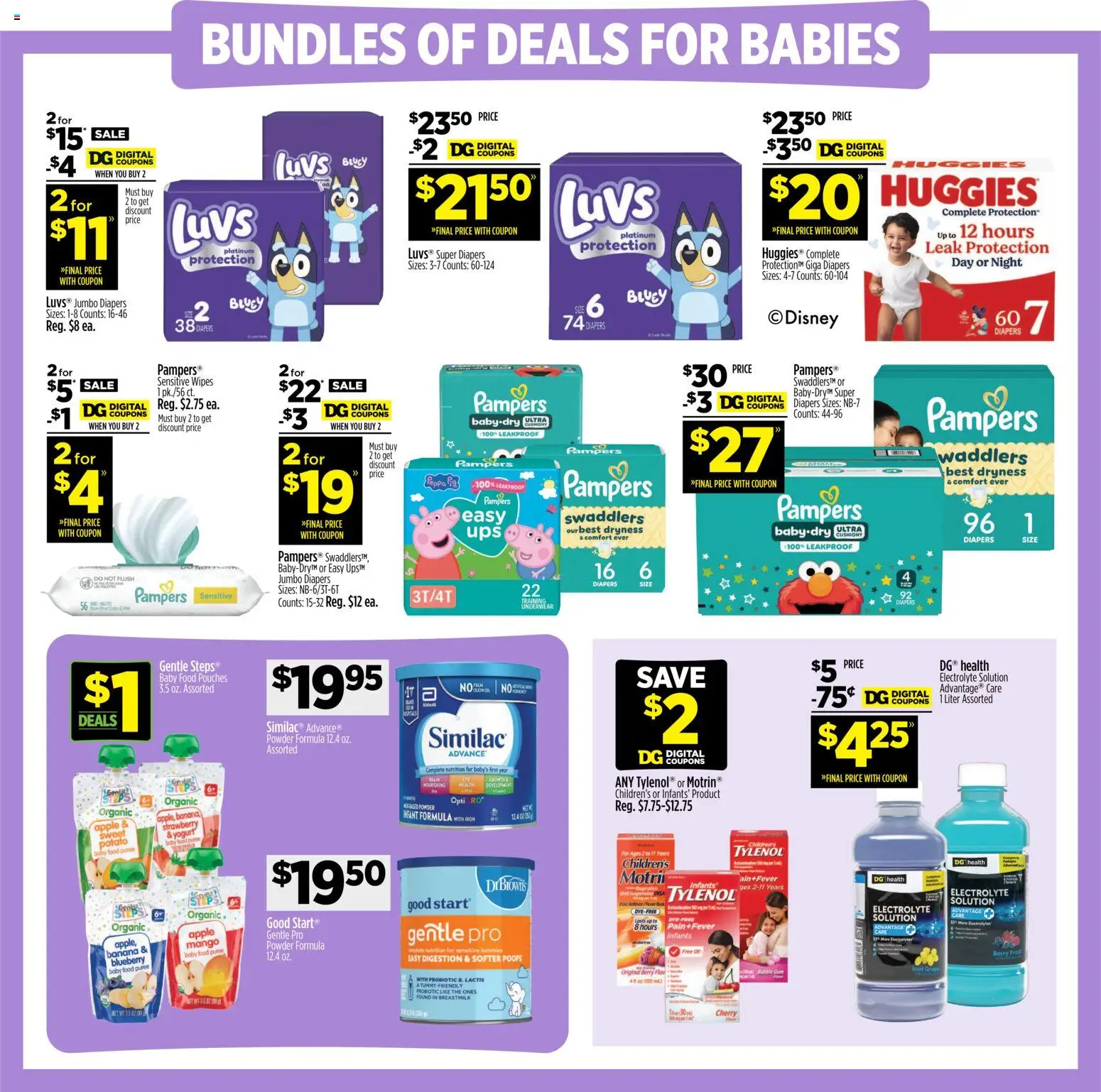 Dollar General Weekly Ad - valid from 11.01.2026 | Page: 12 | Products: Yogurt, Baby food, Mango, Iron