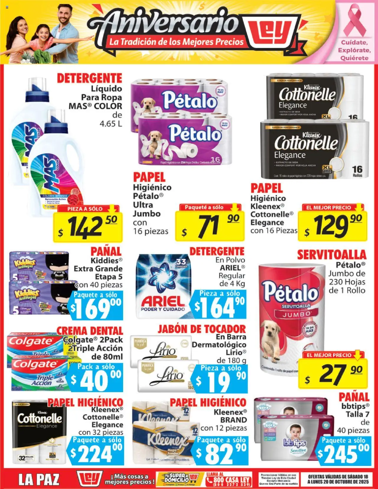 Nuevas ofertas de Casa Ley válidas en toda la República Mexicana desde el 18.10.2025. ¡Encuentra las mejores ofertas en Casa Ley folleto La Tradición de los Mejores Precios! | Página: 5 | Productos: Crema, Ropa, Barra, Jabón