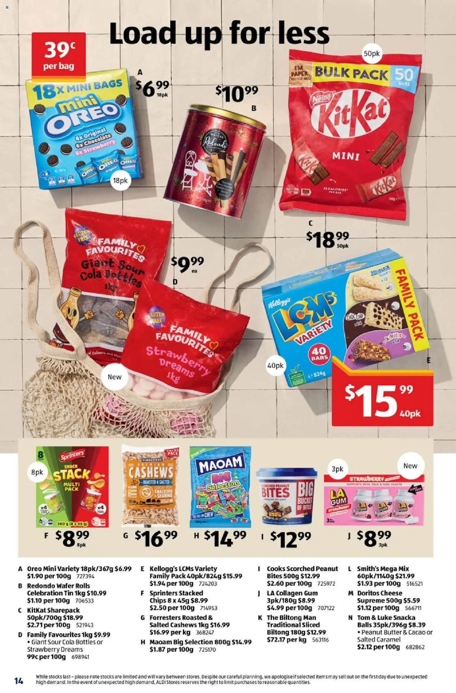 Aldi catalogue - valid from 22.04.2026 | Page: 14 | Products: Bucket, Gum, Chips, Bag