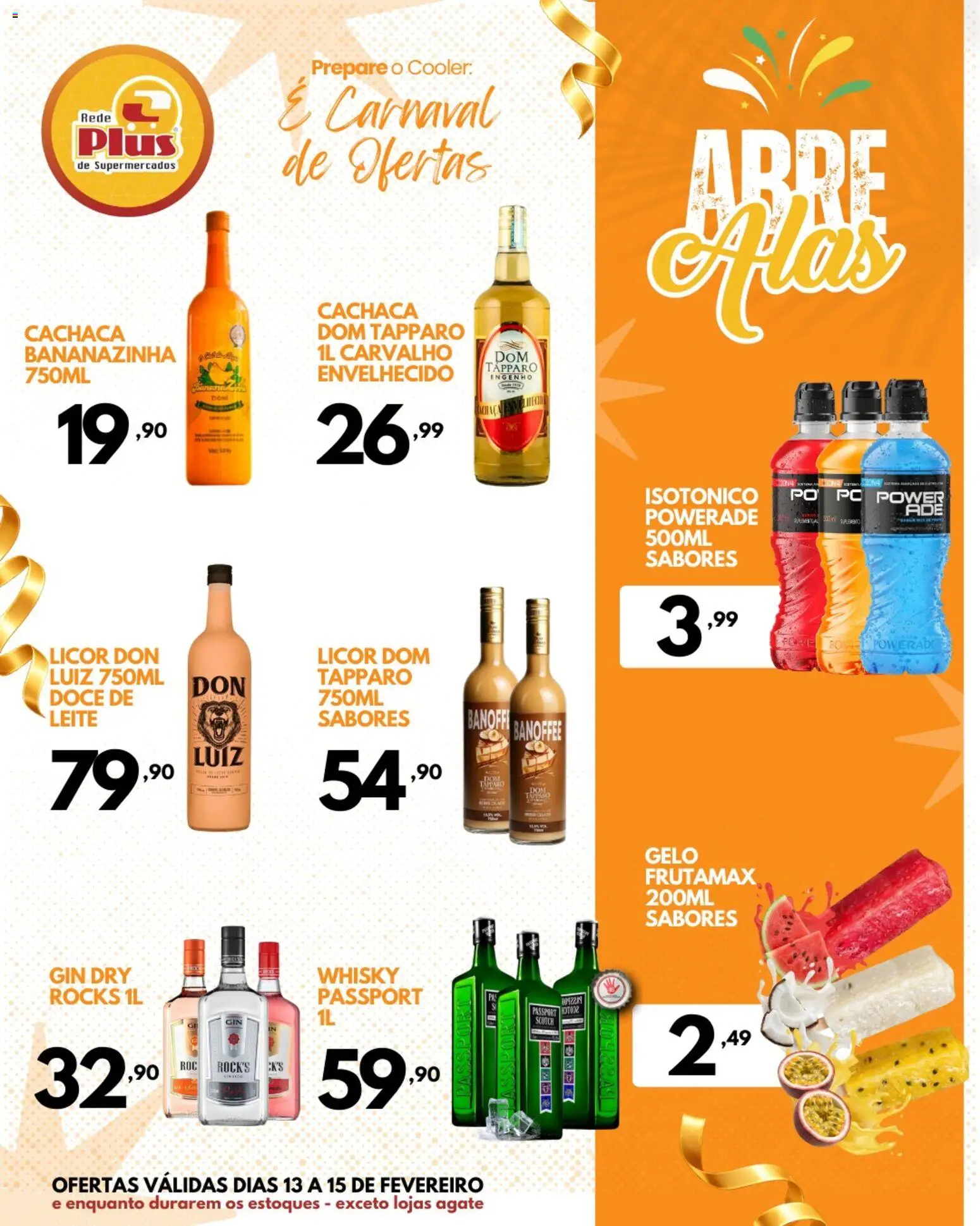 Rede Plus Supermercados Folheto - válido de 13.02.2026 | Página: 2 | Produtos: Whisky, Licor, Doce de leite, Isotônico