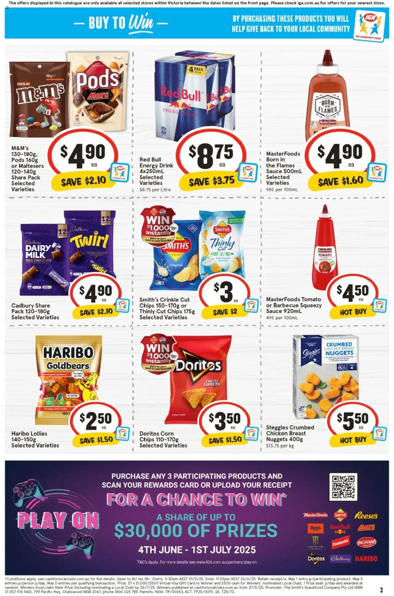 IGA catalogue - valid from 18.06.2025 | Page: 3 | Products: Rice, Noodles, Cream, Water