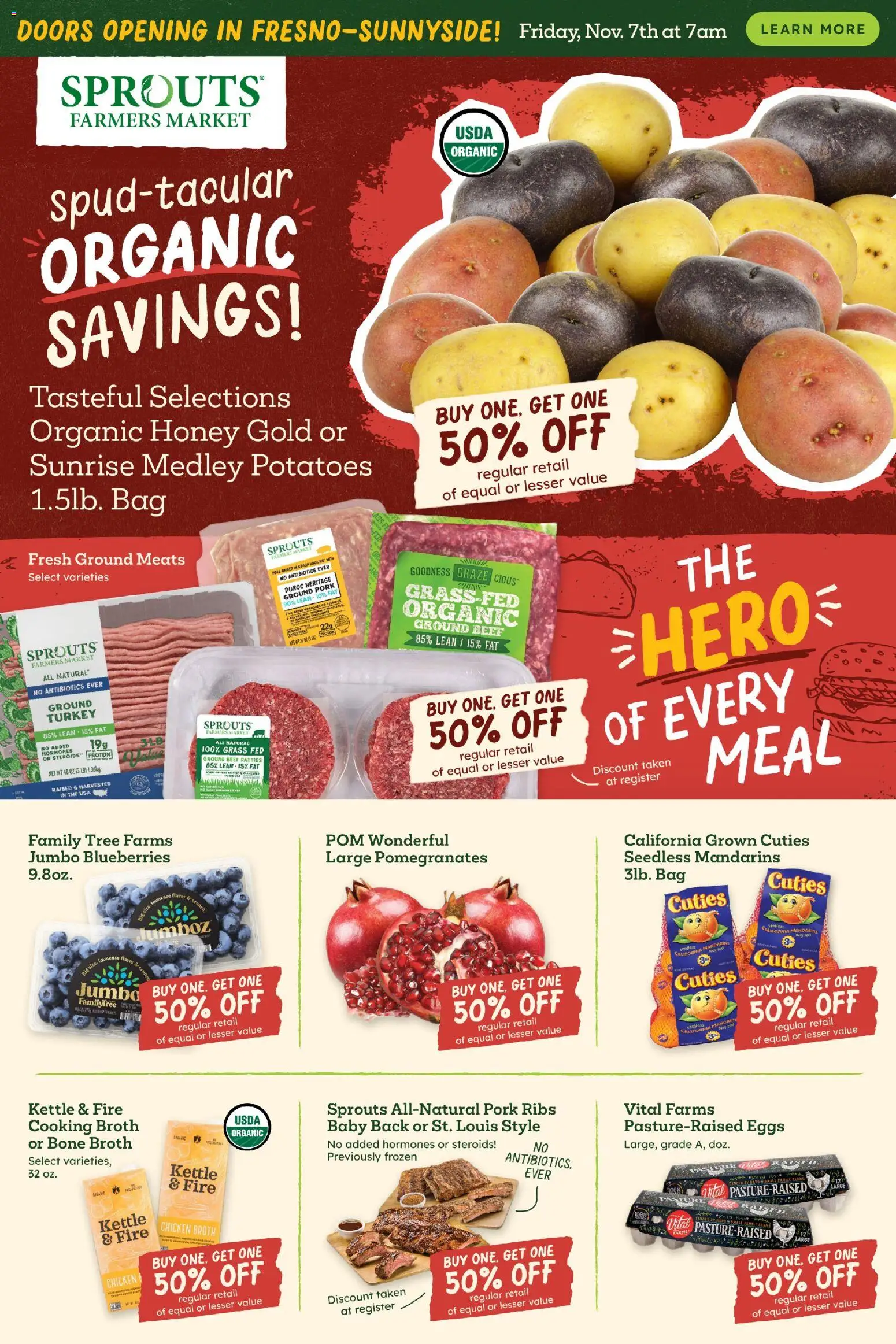 Sprouts Weekly Ad - valid from 05.11.2025 | Page: 2 | Products: Eggs, Beef, Beet, Kettle