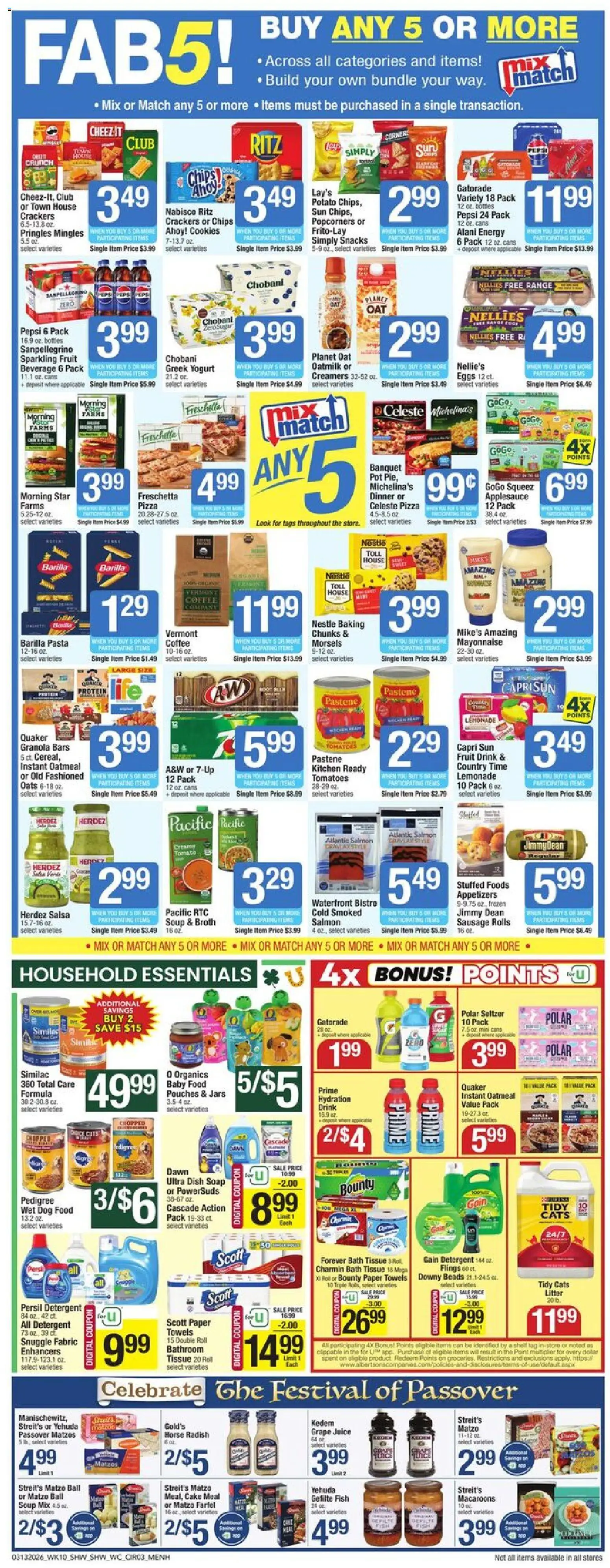 Shaw's Weekly Ad - NH - valid from 13.03.2026 | Page: 3 | Products: Dog Food, Coffee, Fish, Cookies
