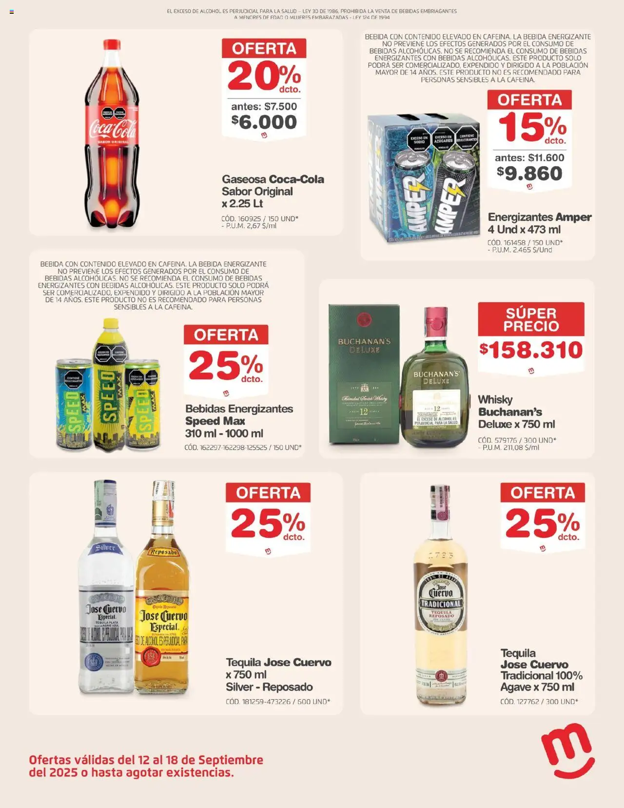 Makro revista - valida desde el 12.09.2025 | Página: 14 | Productos: Gaseosa, Repollo, Tequila, Corta uñas