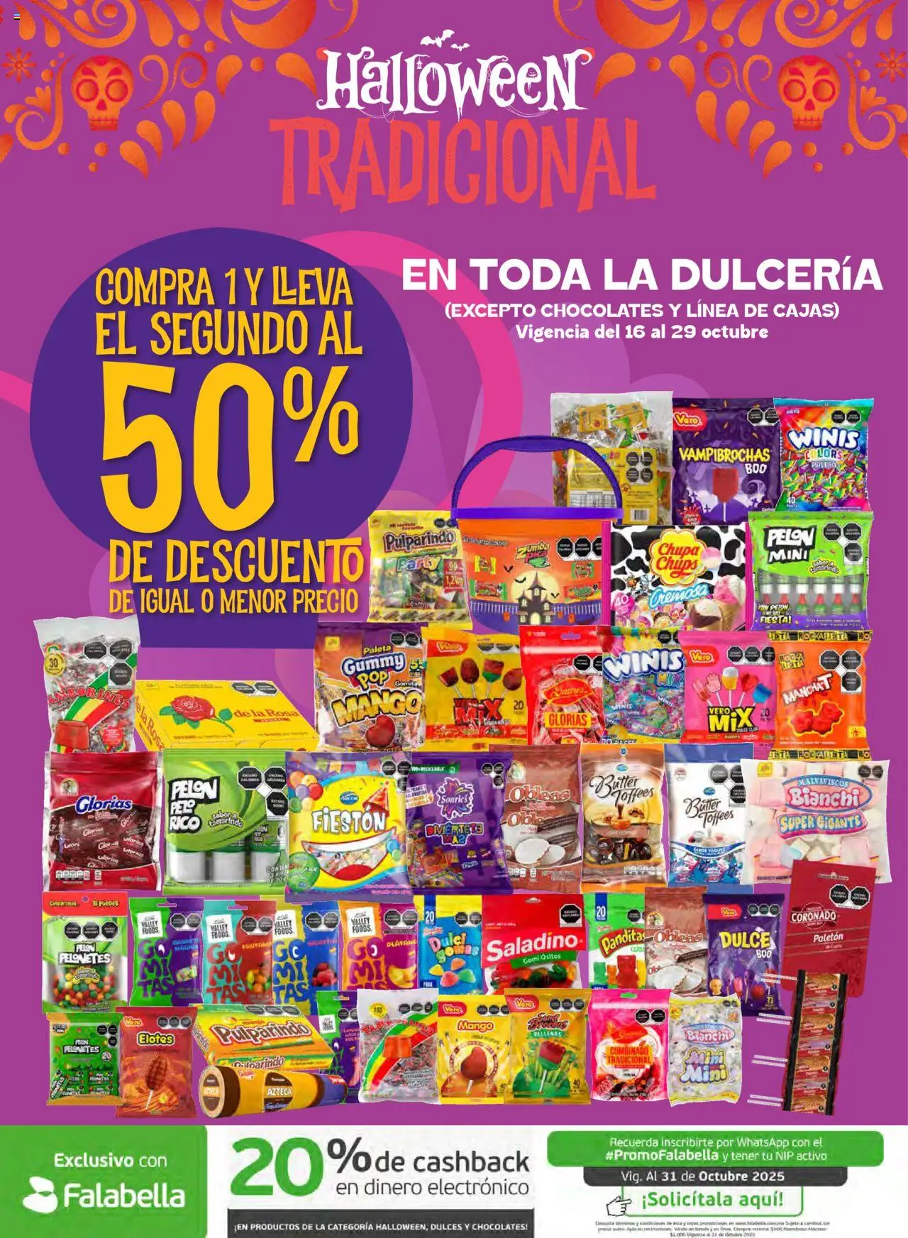 Nuevas ofertas de Soriana válidas en toda la República Mexicana desde el 16.10.2025. ¡Encuentra las mejores ofertas en Soriana - Halloween y Día de muertos Híper Nacional! | Página: 22 | Productos: Paleta, Mango, Dulces