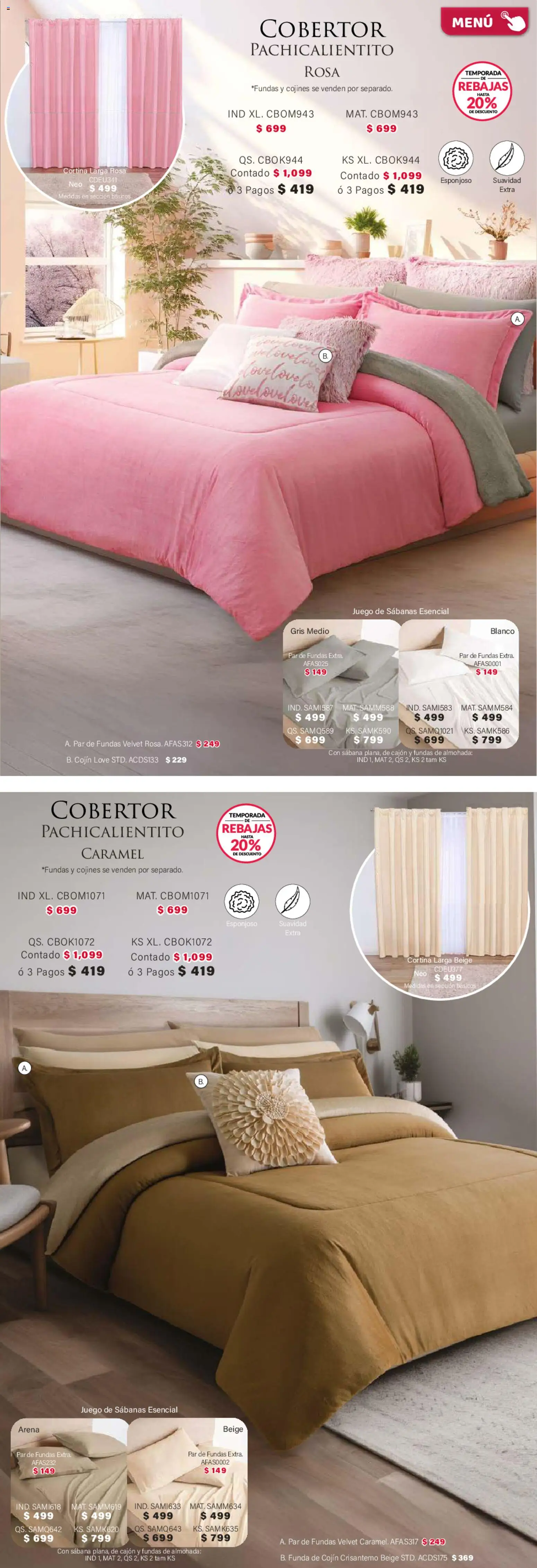 Nuevas ofertas de Colchas Concord válidas en toda la República Mexicana desde el 01.02.2026. ¡Encuentra las mejores ofertas en Colchas Concord catálogo! | Página: 148 | Productos: Juego, Funda, Almohada, Sabanas