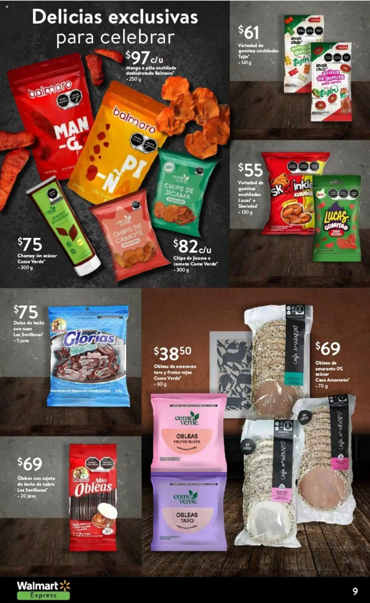 Nuevas ofertas de Walmart Express válidas en toda la República Mexicana desde el 03.09.2025. ¡Encuentra las mejores ofertas en Walmart - Folleto Fiestas Patrias! | Página: 9 | Productos: Leche, Mango, Piña, Gomitas
