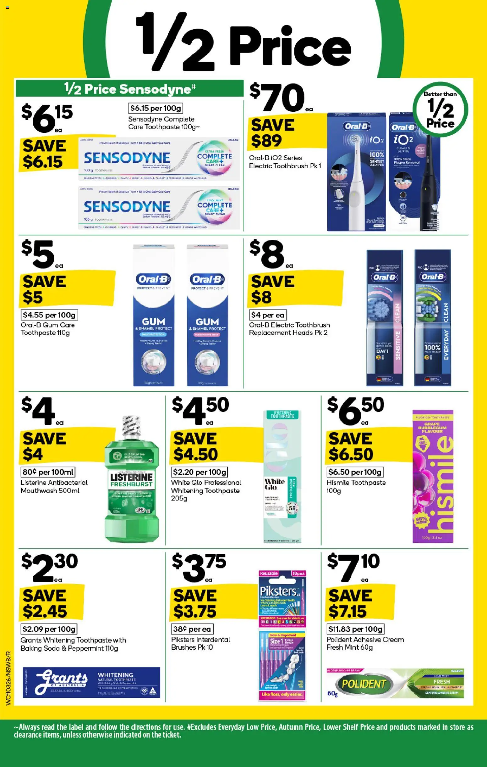 Woolworths catalogue - valid from 11.03.2026 | Page: 8 | Products: Mouthwash, Cream, Toothbrush, Electric toothbrush