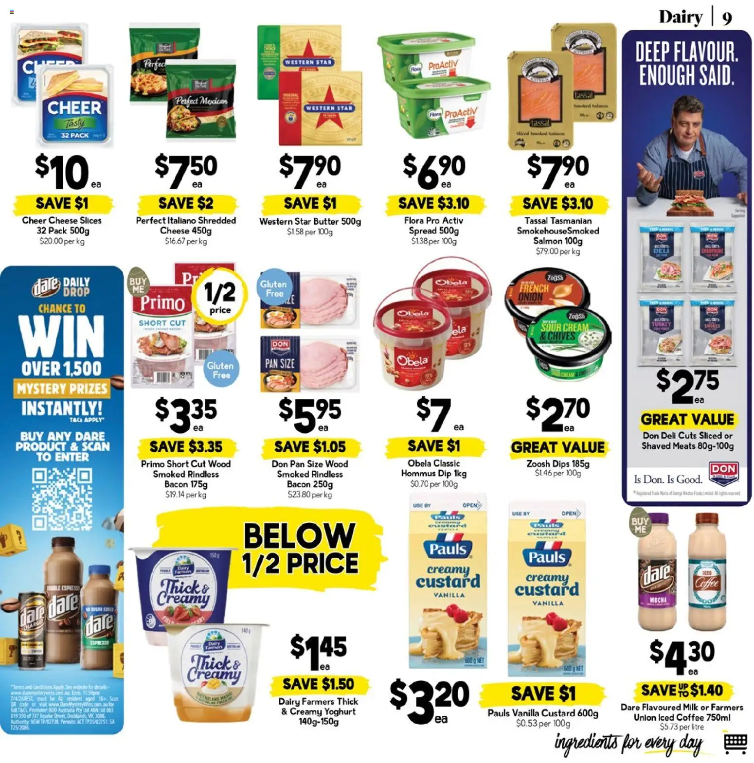 Drakes catalogue - valid from 11.03.2026 | Page: 9 | Products: Bacon, Milk, Dairy, Cheese