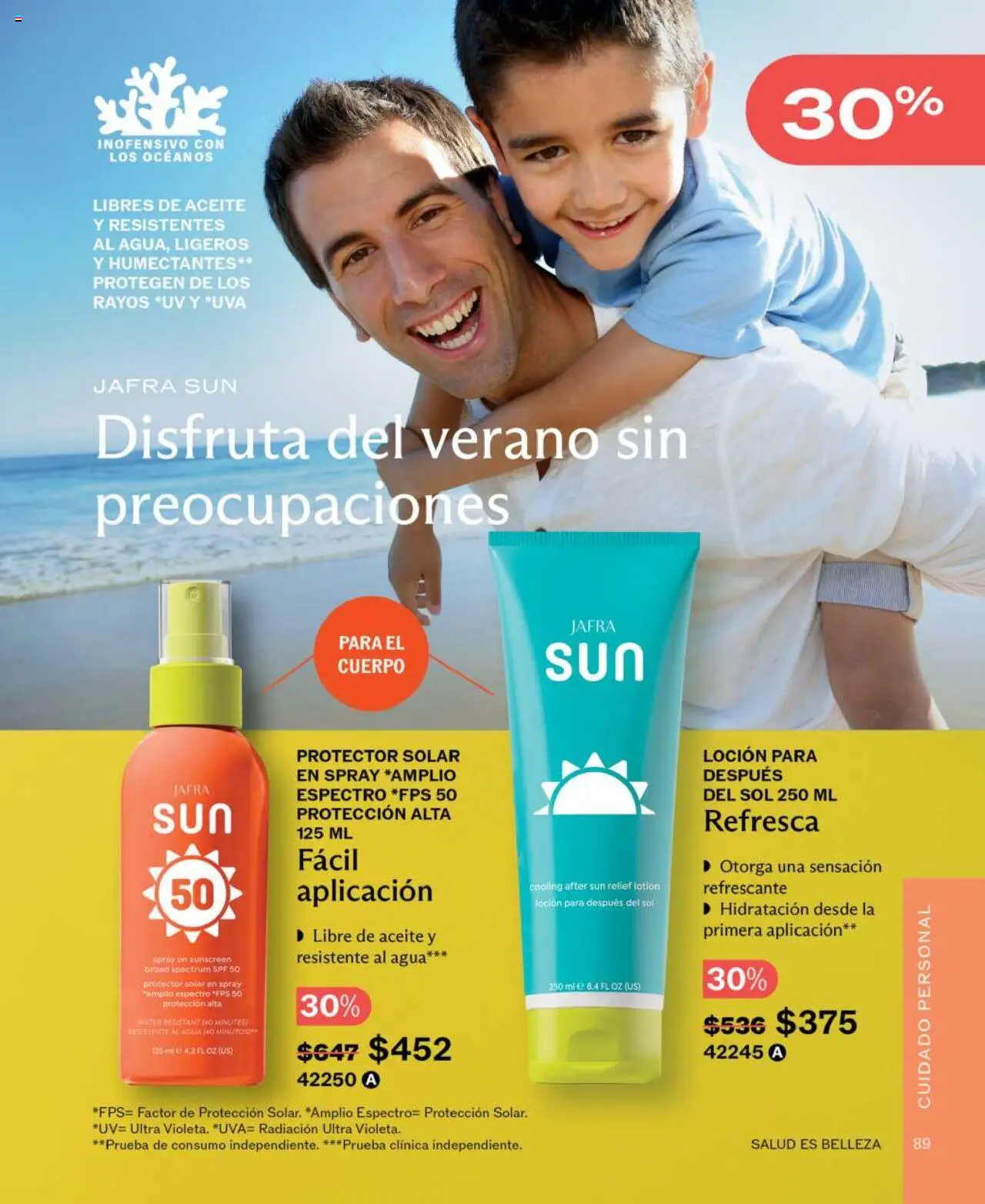 Nuevas ofertas de JAFRA válidas en toda la República Mexicana desde el 01.06.2025. ¡Encuentra las mejores ofertas en JAFRA catálogo! | Página: 89 | Productos: Agua, Loción, Uva, Protector solar