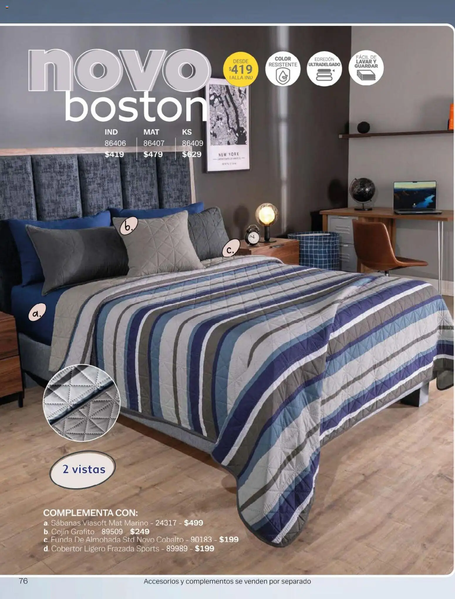 Nuevas ofertas de Vianney válidas en toda la República Mexicana desde el 23.01.2026. ¡Encuentra las mejores ofertas en Vianney catálogo Chavos! | Página: 78 | Productos: Cobertor, Funda de almohada, Almohada, Sabanas