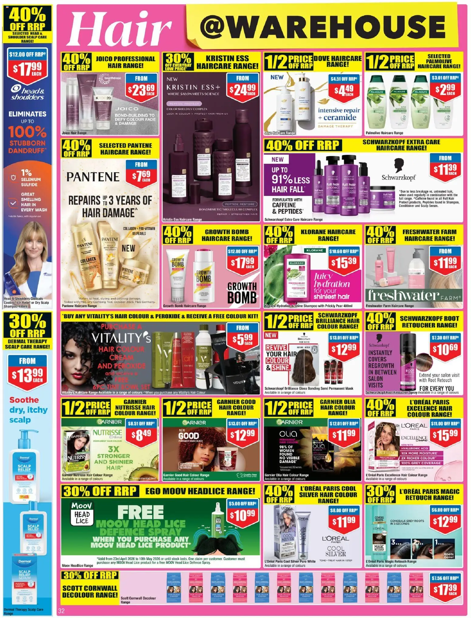 Chemist Warehouse catalogue - valid from 23.04.2026 | Page: 32 | Products: Shampoo, Mask, Cream, Pear