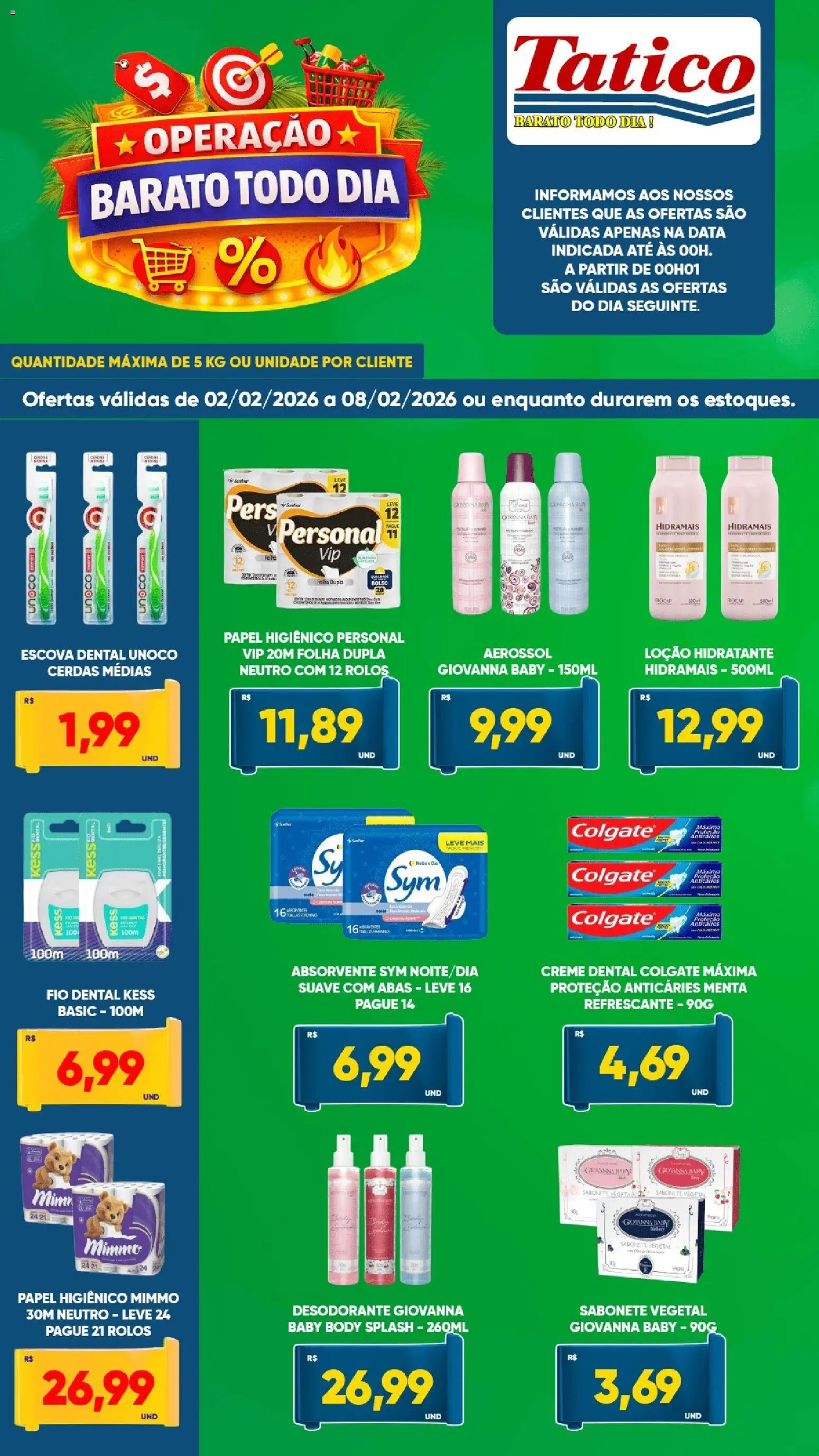 Tatico Folheto - válido de 02.02.2026 | Página: 8 | Produtos: Escova, Desodorante, Creme, Body