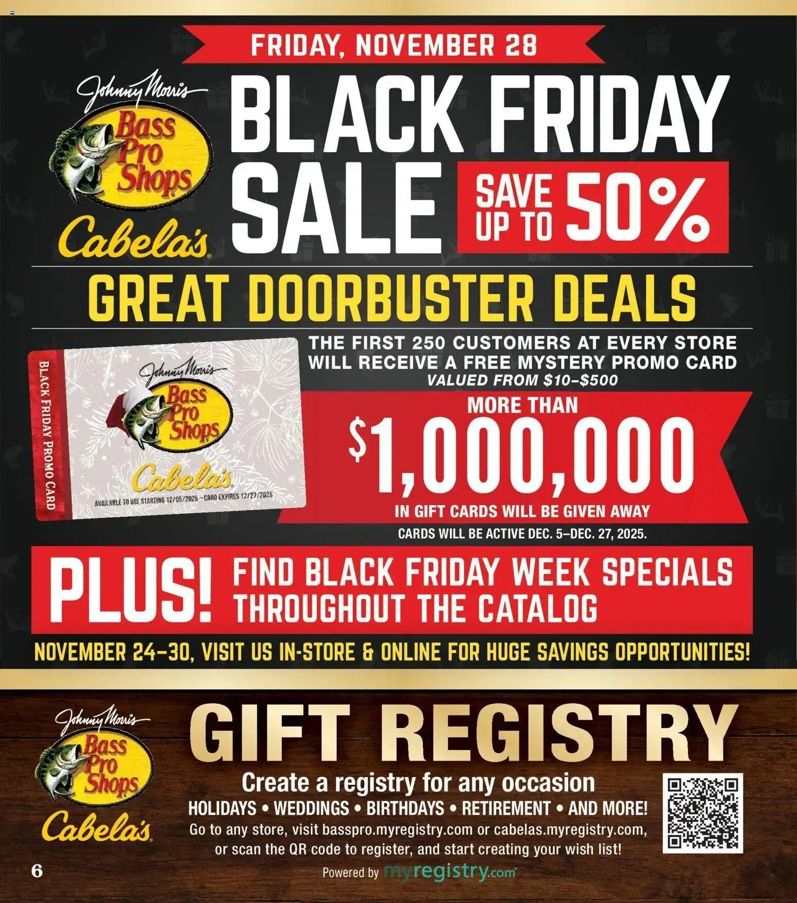 Cabela's Black Friday Notice - valid from 28.11.2025 | Page: 1