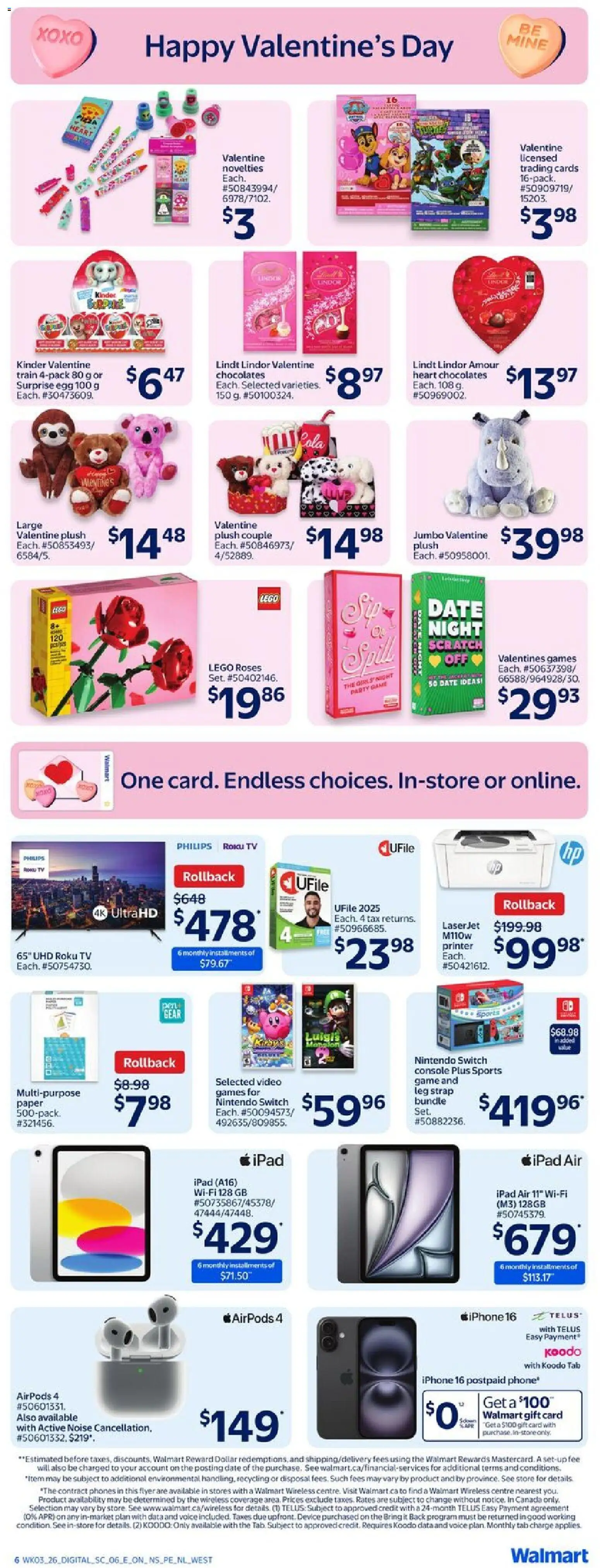 Walmart flyer valid from 12.02.2026 | Page: 16 | Products: Printer, Tv, Video, Game