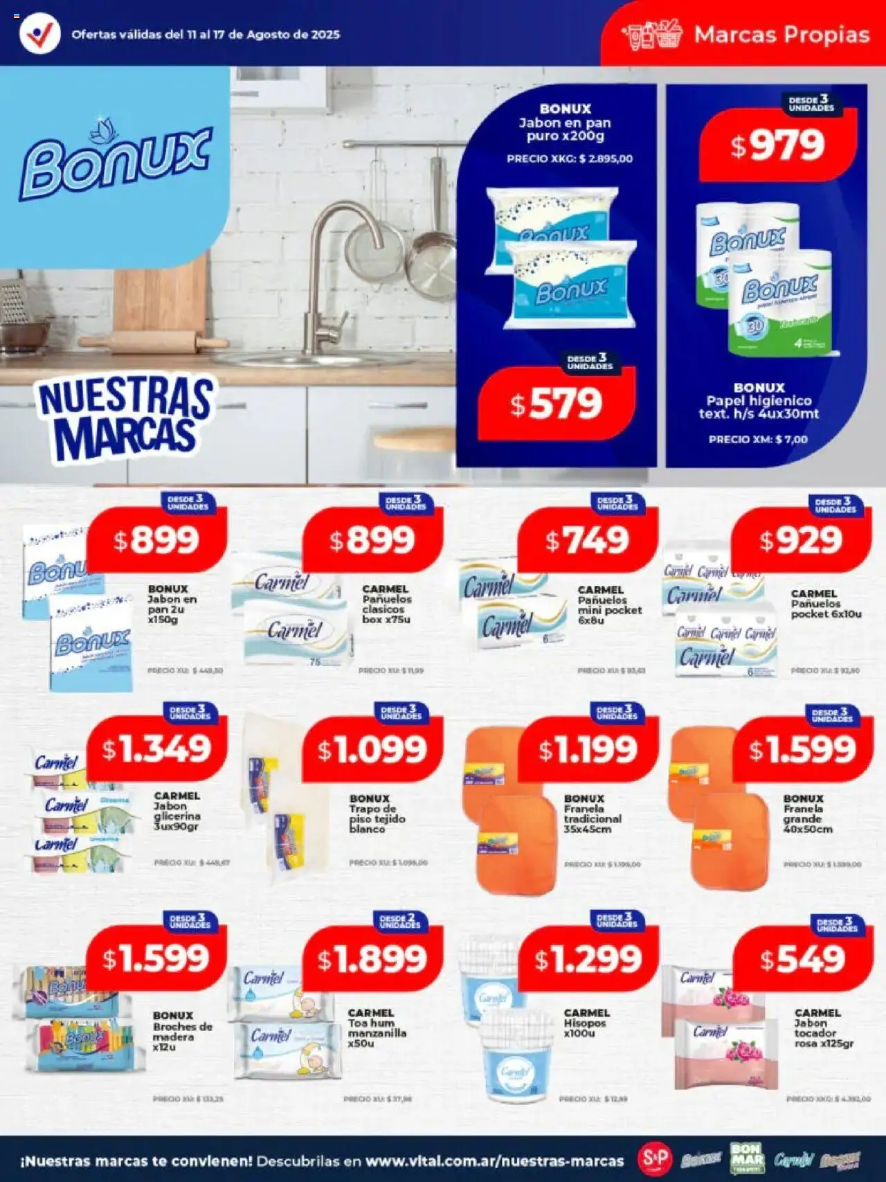 Vital ofertas │ válido desde el 11.08.2025 | Página: 10 | Productos: Papel higiénico, Jabón, Pan, Té