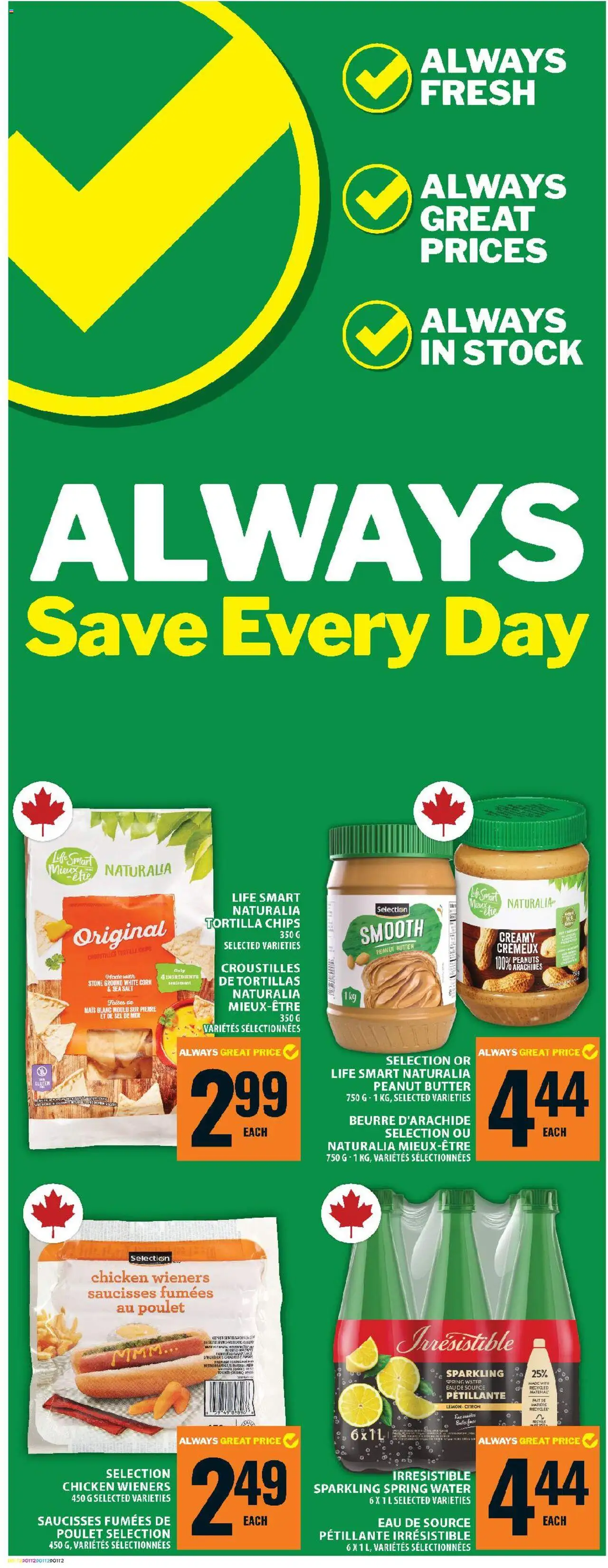 Food Basics flyer valid from 18.09.2025 | Page: 13 | Products: Chips, Butter, Chicken